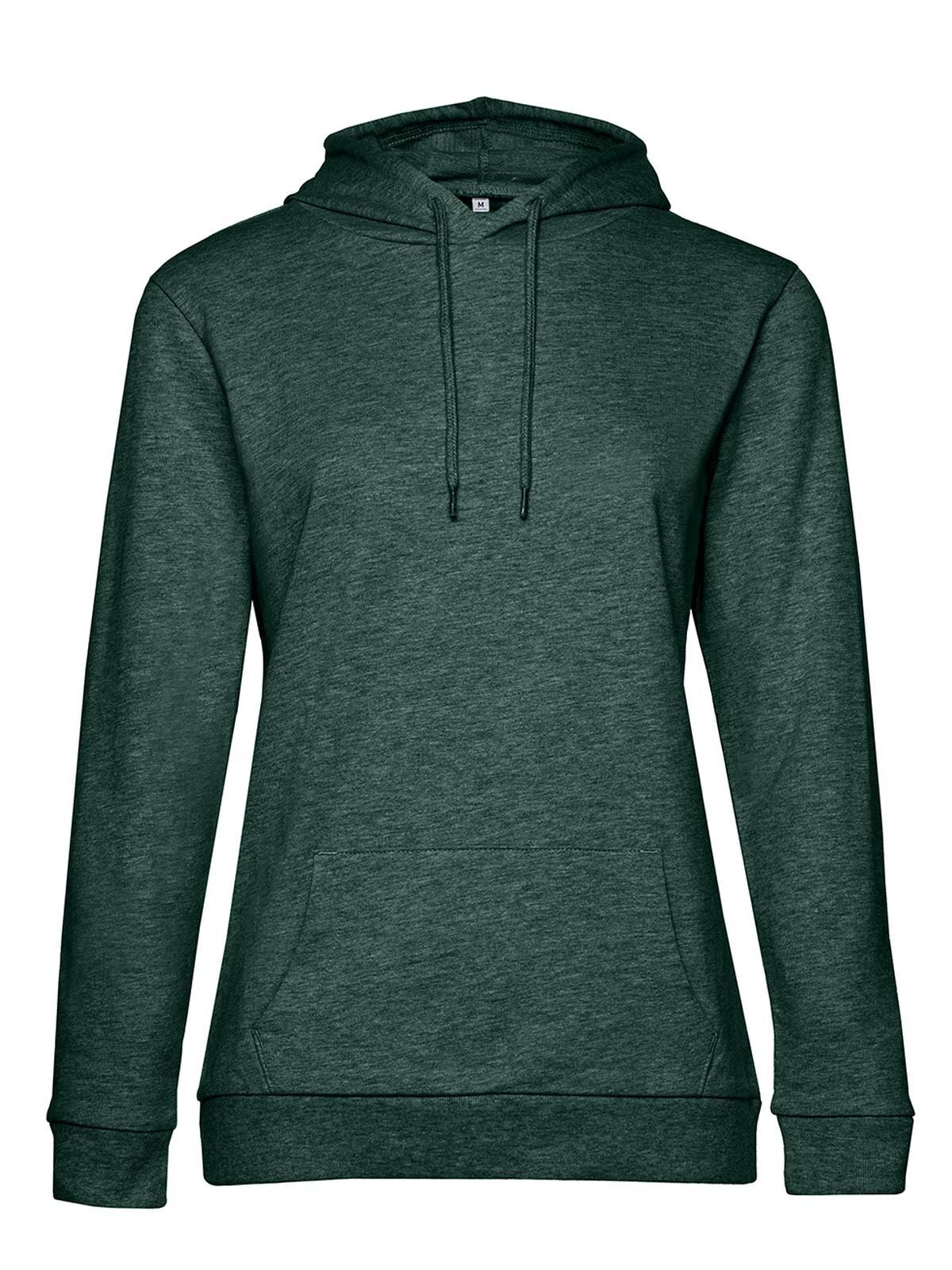 Damen Sweatshirt / Hoodie – B&C – Farbe heather dark green – individuell veredelbar