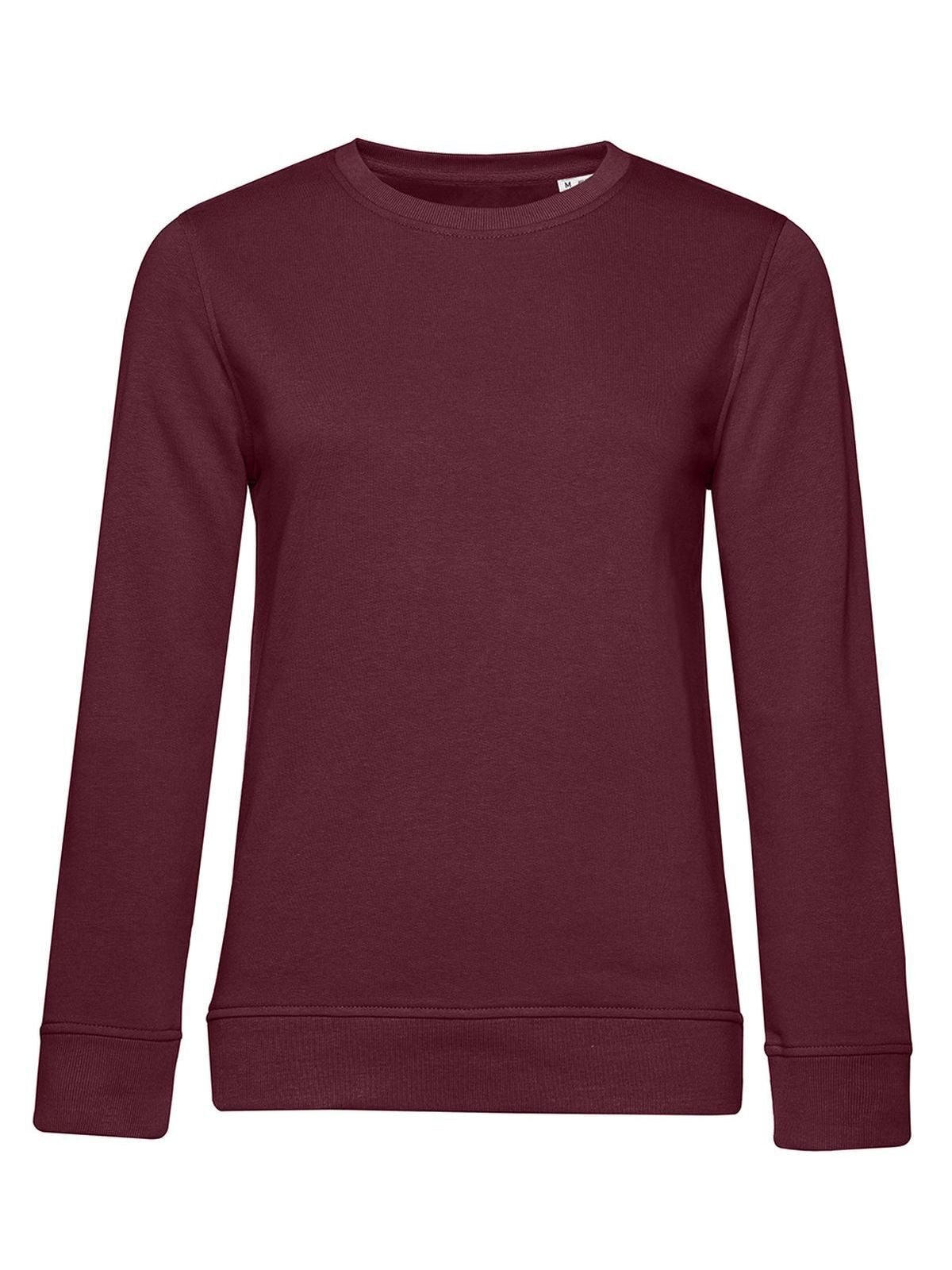 Inspire Crew Neck Damen Sweatshirt / Hoodie – B&C – Farbe Burgundy – individuell veredelbar