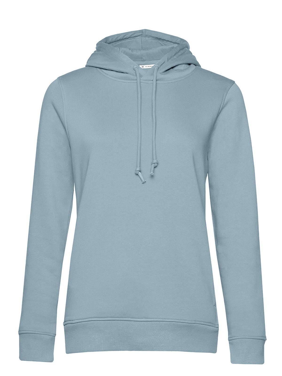 Inspire Hooded Damen Sweatshirt / Hoodie – B&C – Farbe blue fog – individuell veredelbar