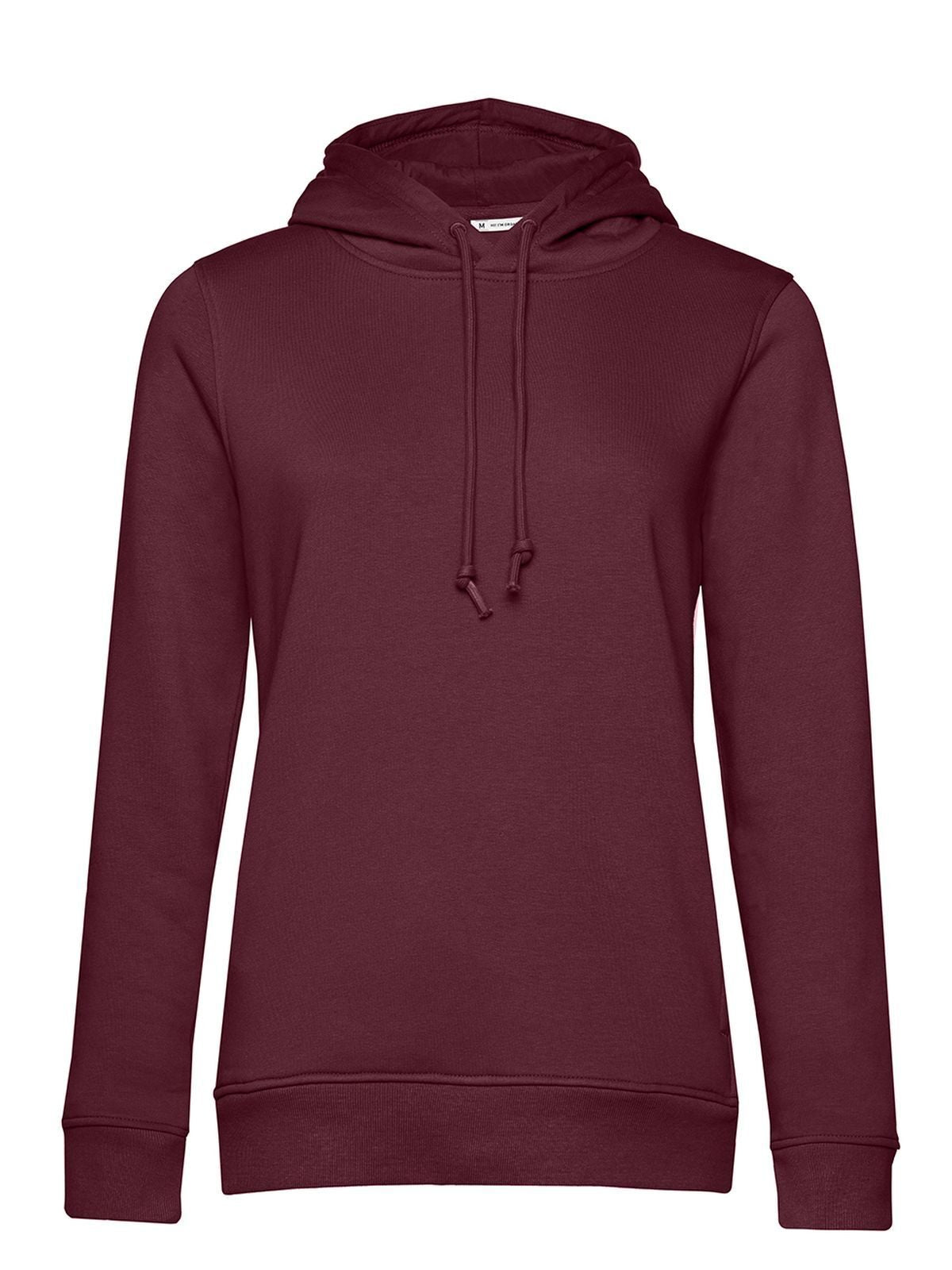 Inspire Hooded Damen Sweatshirt / Hoodie – B&C – Farbe Burgundy – individuell veredelbar