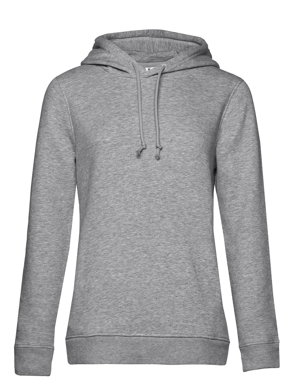 Inspire Hooded Damen Sweatshirt / Hoodie – B&C – Farbe heather grey – individuell veredelbar