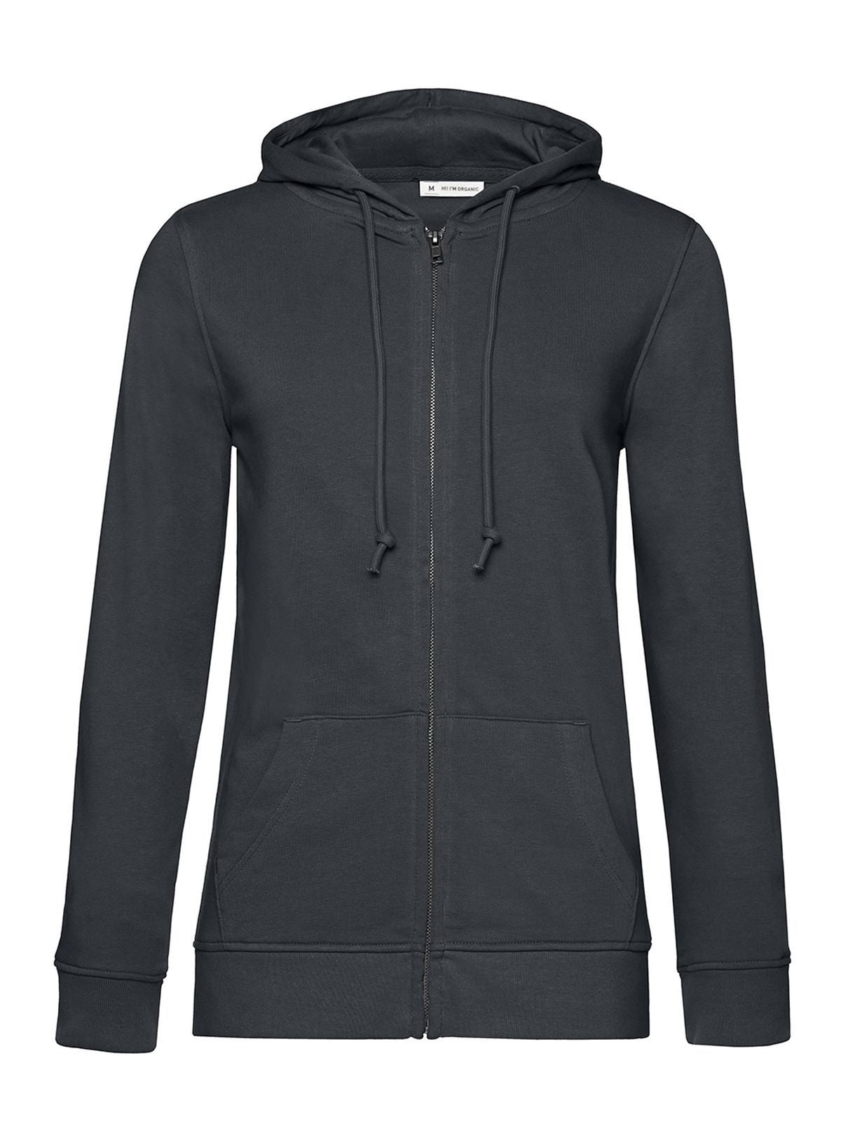 Inspire Zipped Hood Damen Sweatshirt / Hoodie – B&C – Farbe asphalt – individuell veredelbar