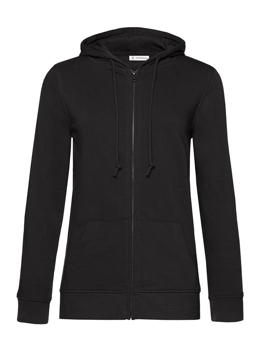 Inspire Zipped Hood Damen Sweatshirt / Hoodie – B&C – Farbe black pure – individuell veredelbar