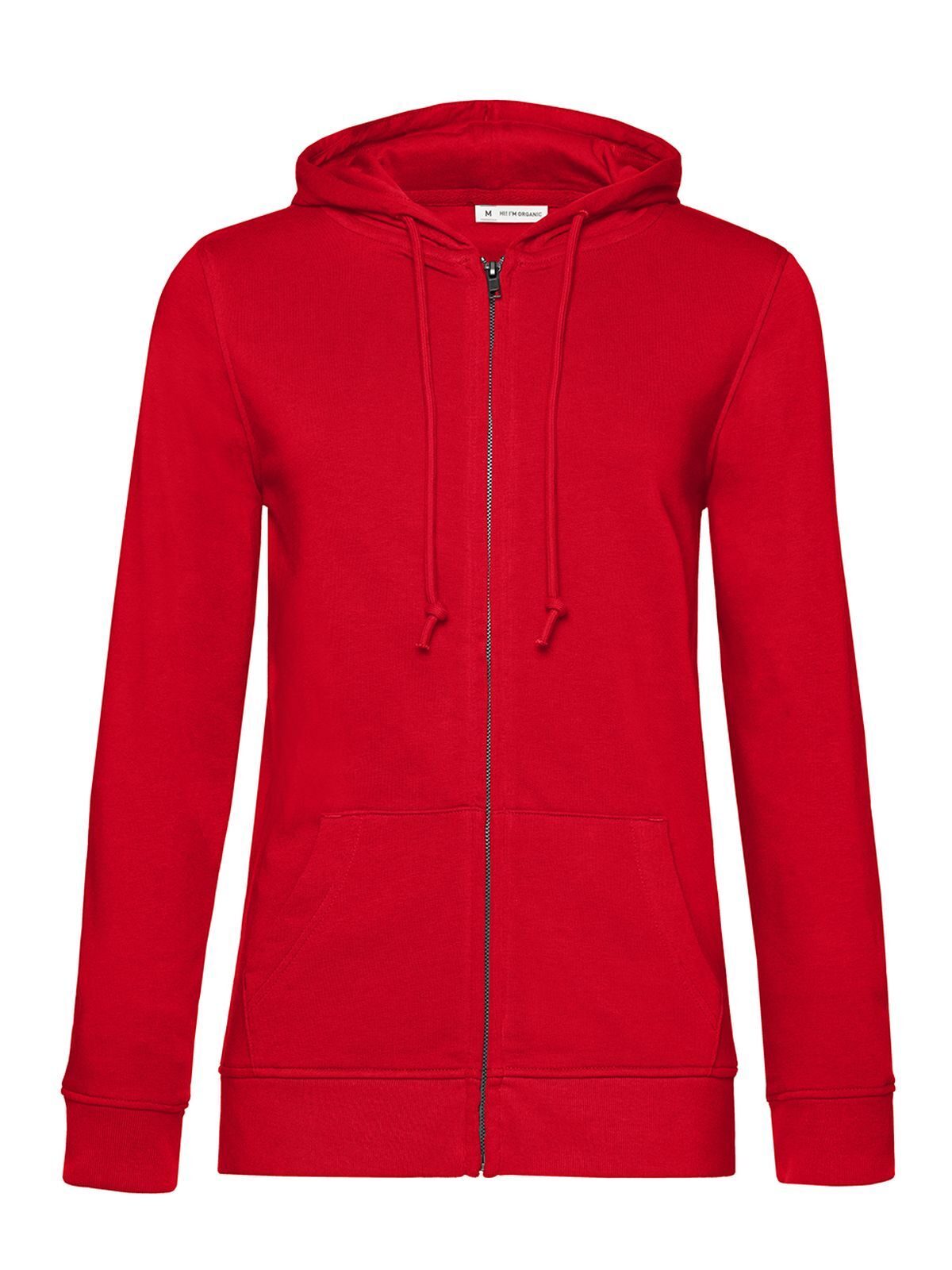 Inspire Zipped Hood Damen Sweatshirt / Hoodie – B&C – Farbe Rot – individuell veredelbar