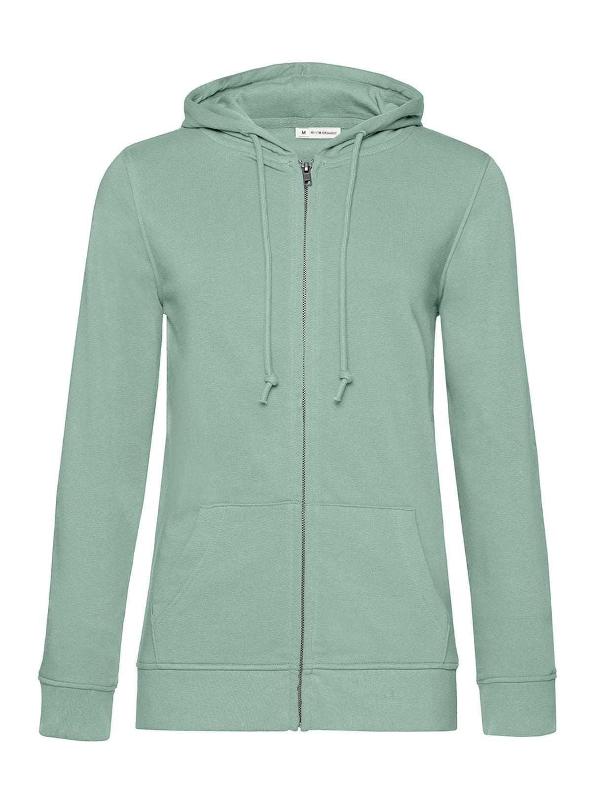 Inspire Zipped Hood Damen Sweatshirt / Hoodie – B&C – Farbe sage – individuell veredelbar