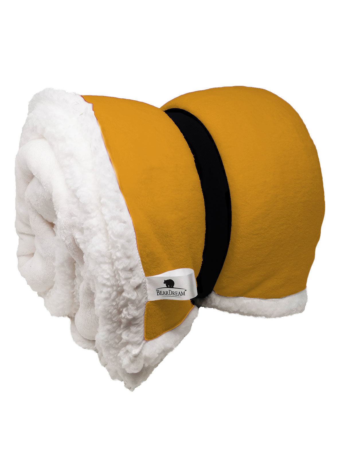 Sherpa Blanket 130x170 Herren Decke – Bear Dream – Farbe mango – individuell veredelbar