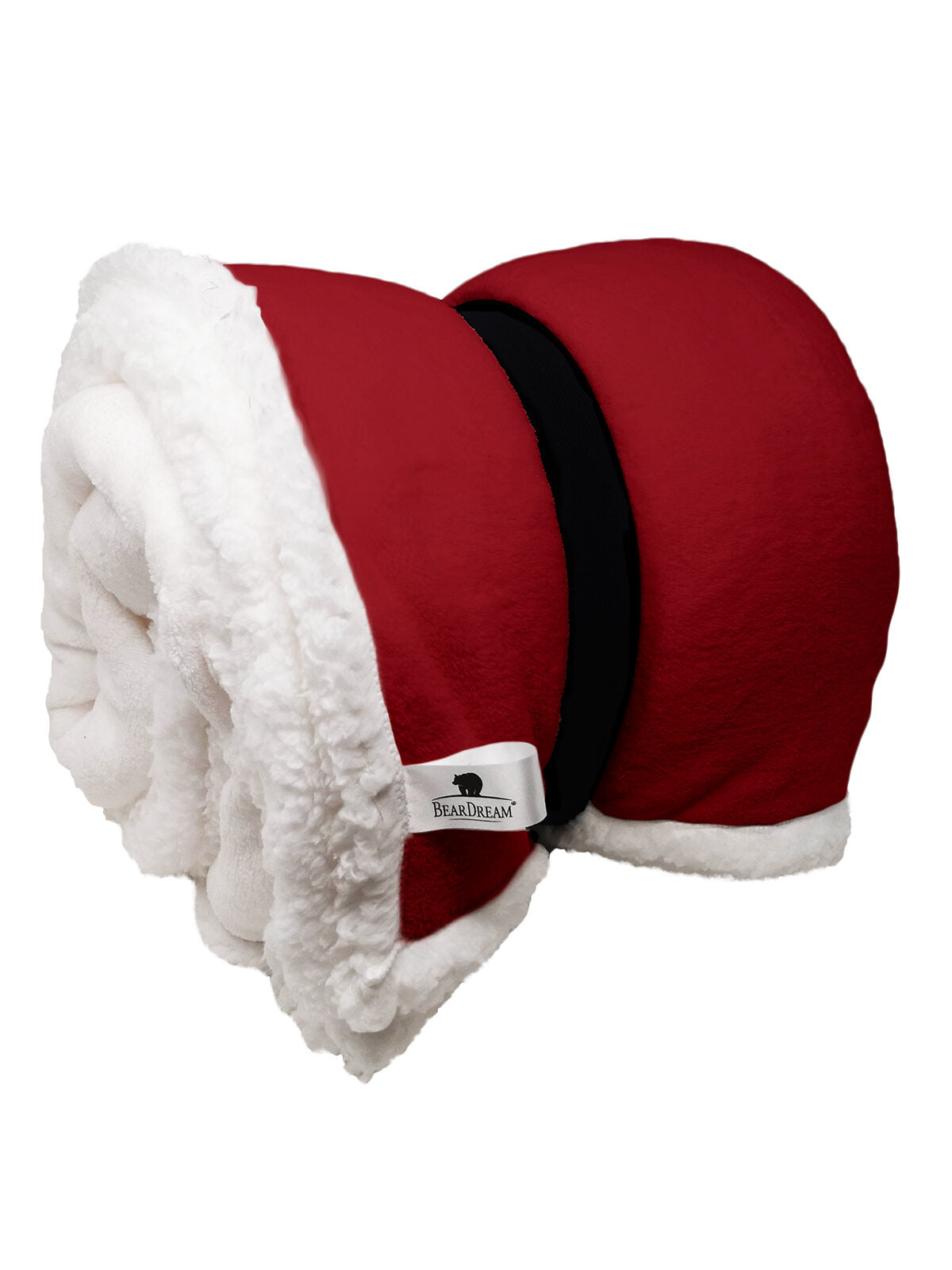 Sherpa Blanket 130x170 Herren Decke – Bear Dream – Farbe jester red – individuell veredelbar