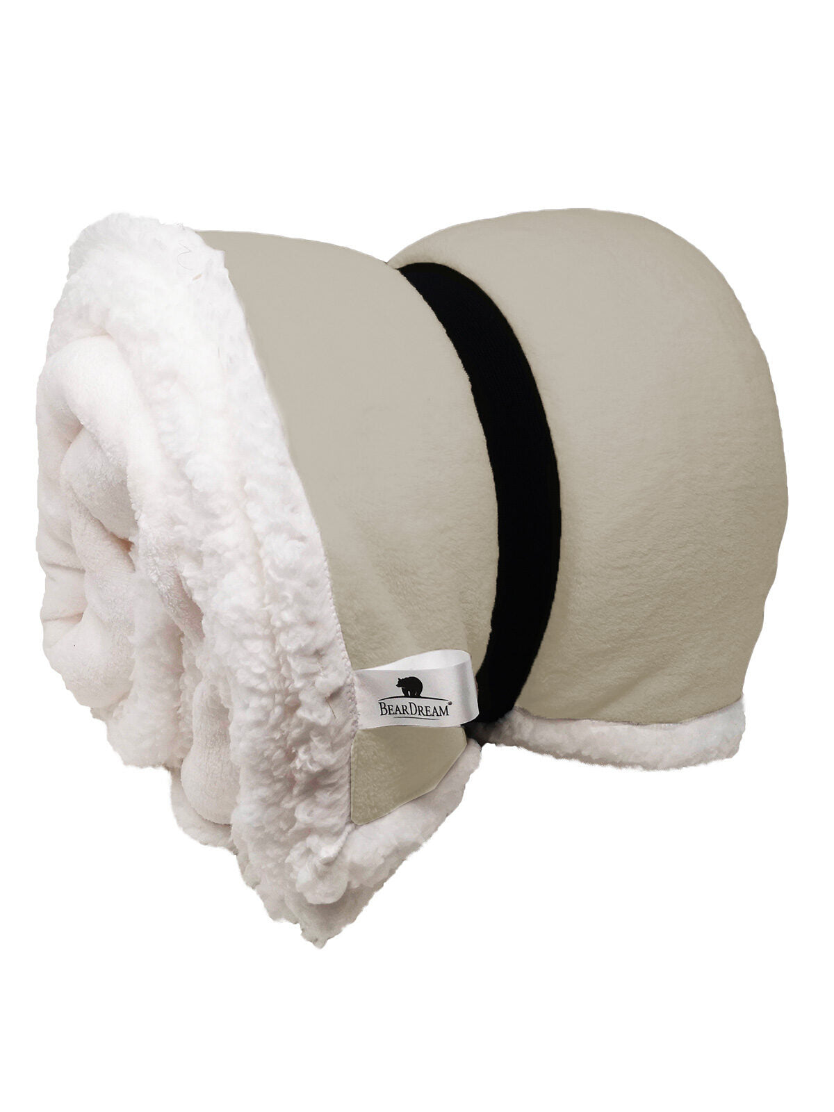 Sherpa Blanket 130x170 Herren Decke – Bear Dream – Farbe white/beige – individuell veredelbar
