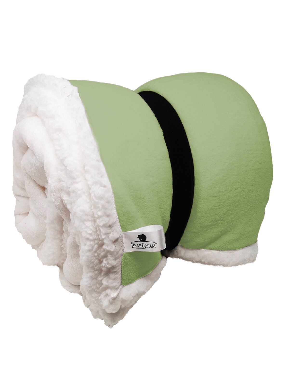 Sherpa Blanket 130x170 Herren Decke – Bear Dream – Farbe sage green – individuell veredelbar
