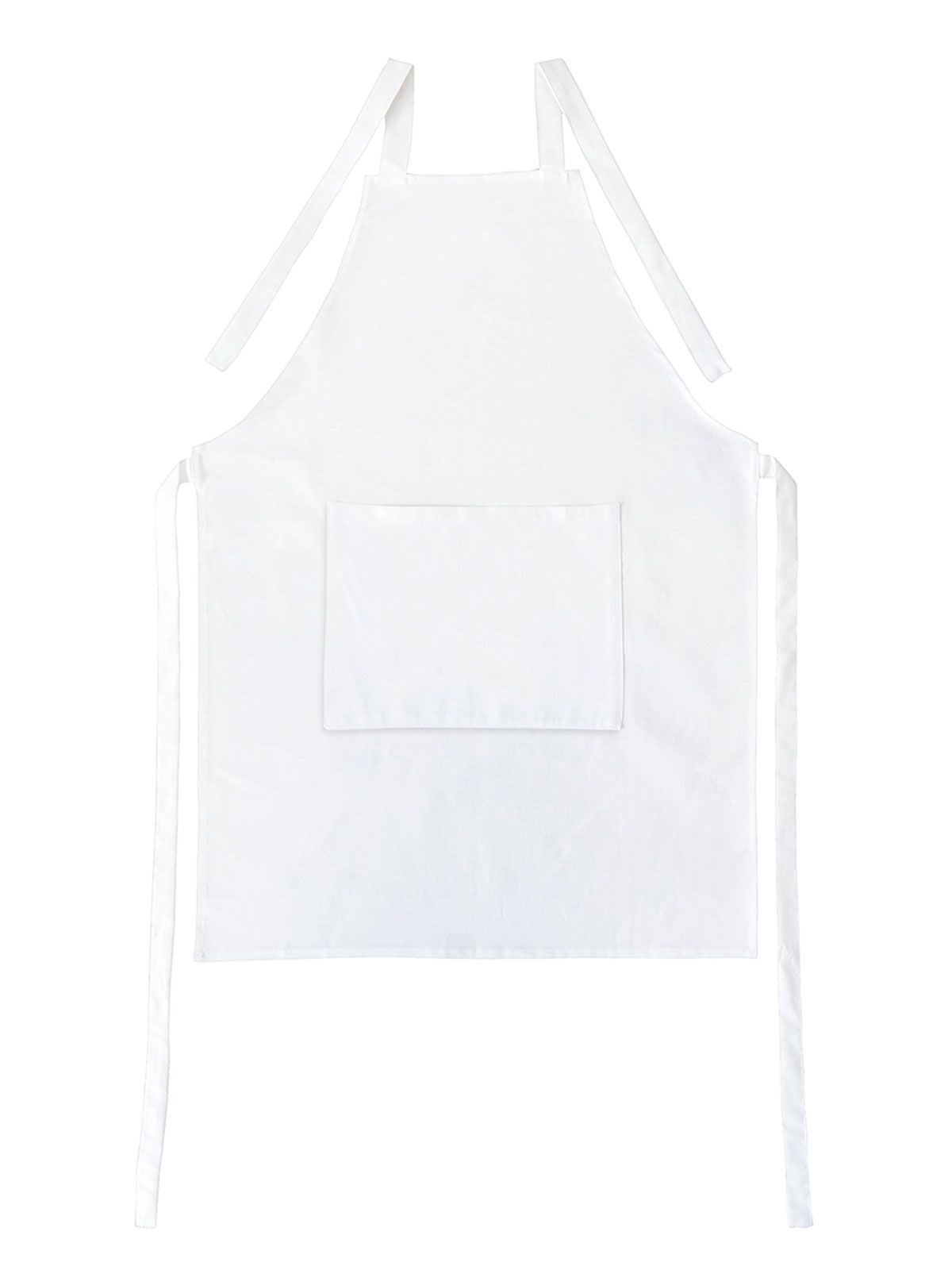 Neck Apron w/pocket Canvas 60x80 Herren Schürze / Kasack – Bear Dream – Farbe Weiß – individuell veredelbar
