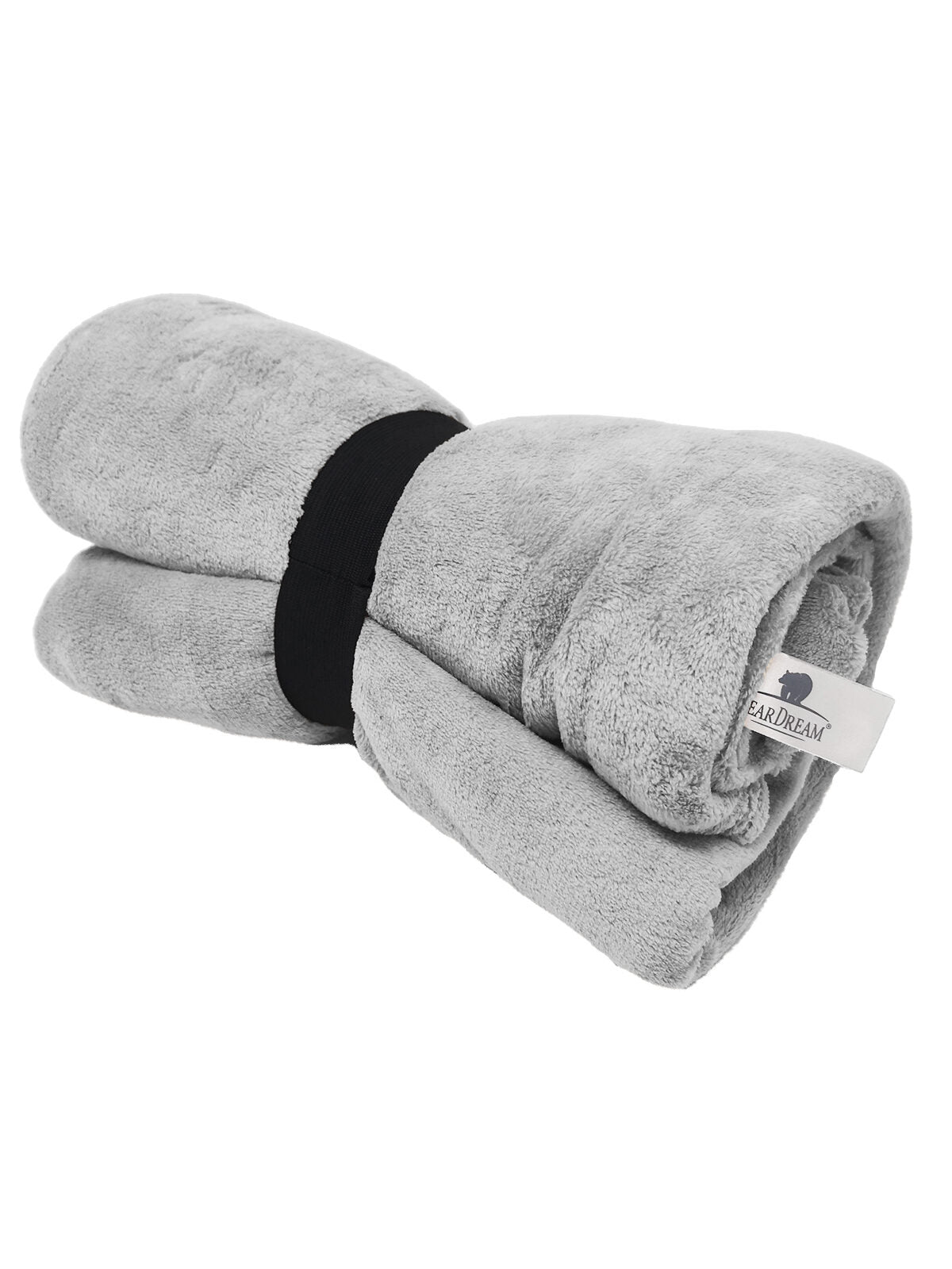 Coral Fleece Blanket 130x170 Herren Handtuch – Bear Dream – Farbe Hellgrau – individuell veredelbar