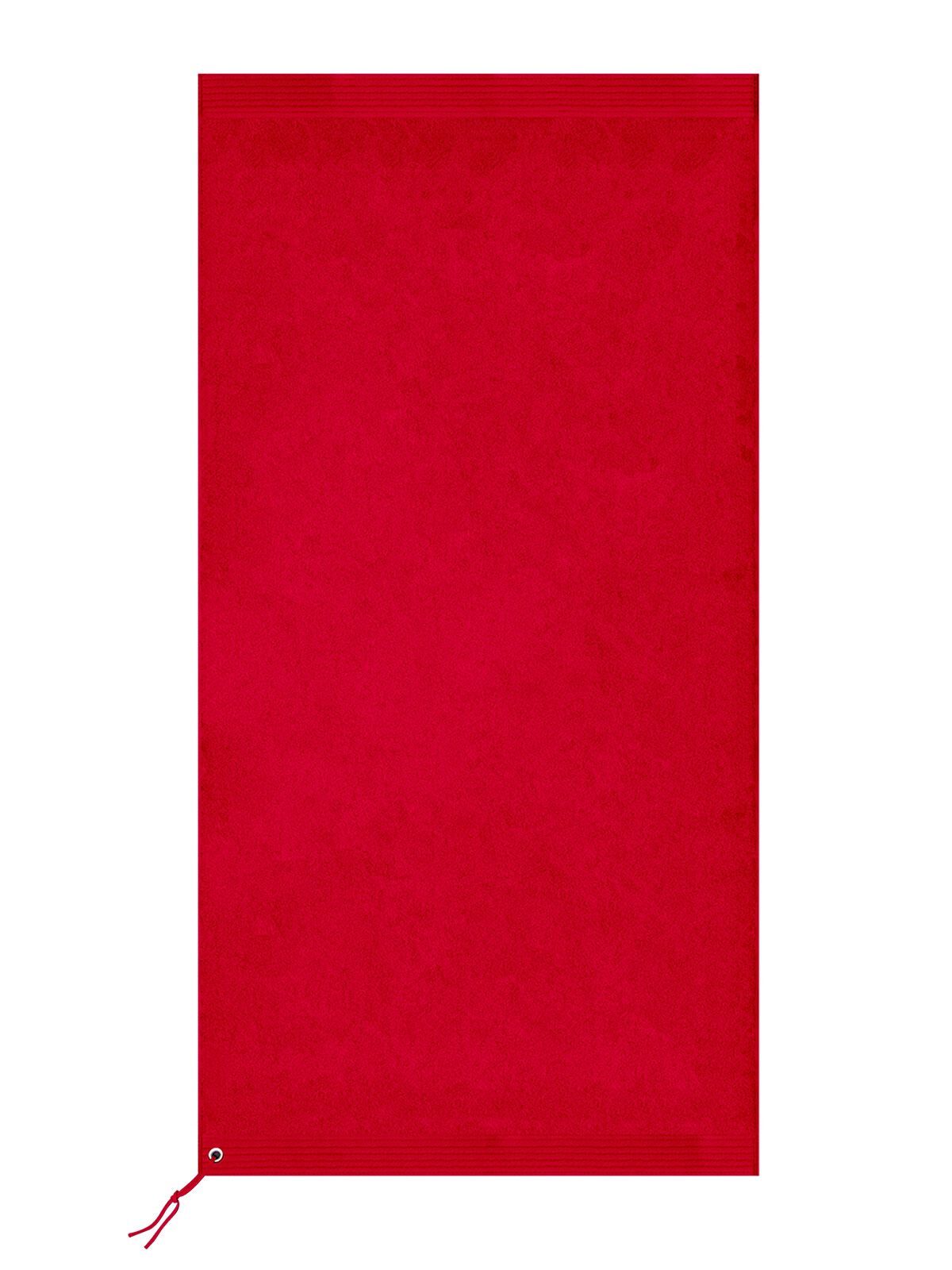 Premium Sport Towel 100X150 Herren Handtuch – Bear Dream – Farbe Rot – individuell veredelbar