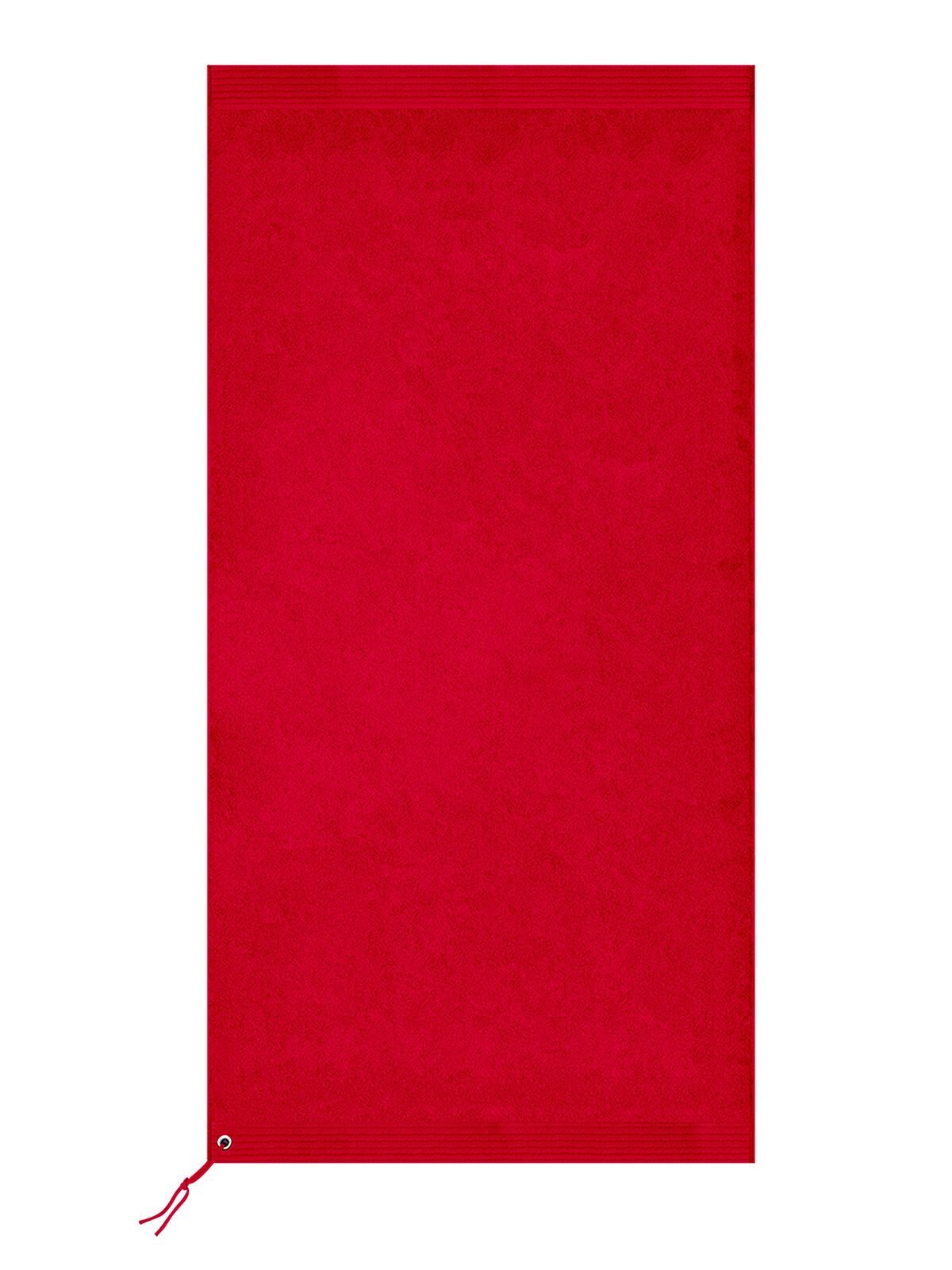 Premium Sport Towel 50X100 Herren Handtuch – Bear Dream – Farbe Rot – individuell veredelbar