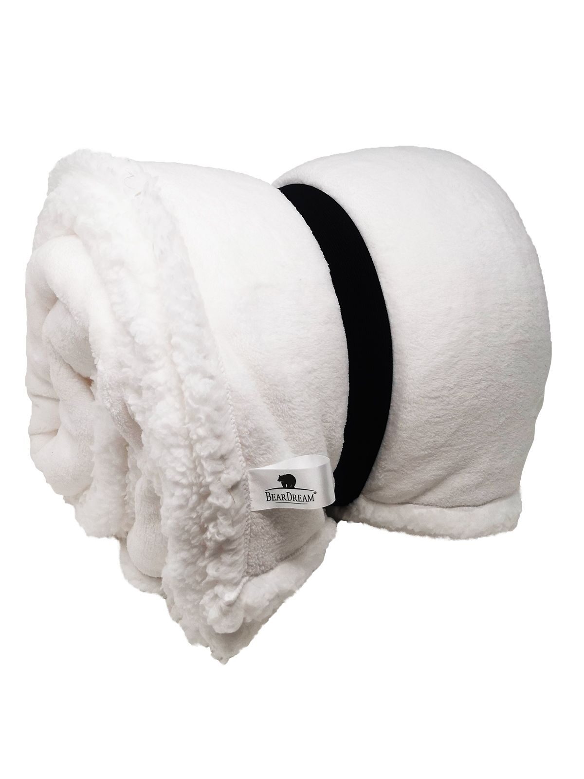Sherpa Blanket 130x170 Herren Handtuch – Bear Dream – Farbe Weiß – individuell veredelbar