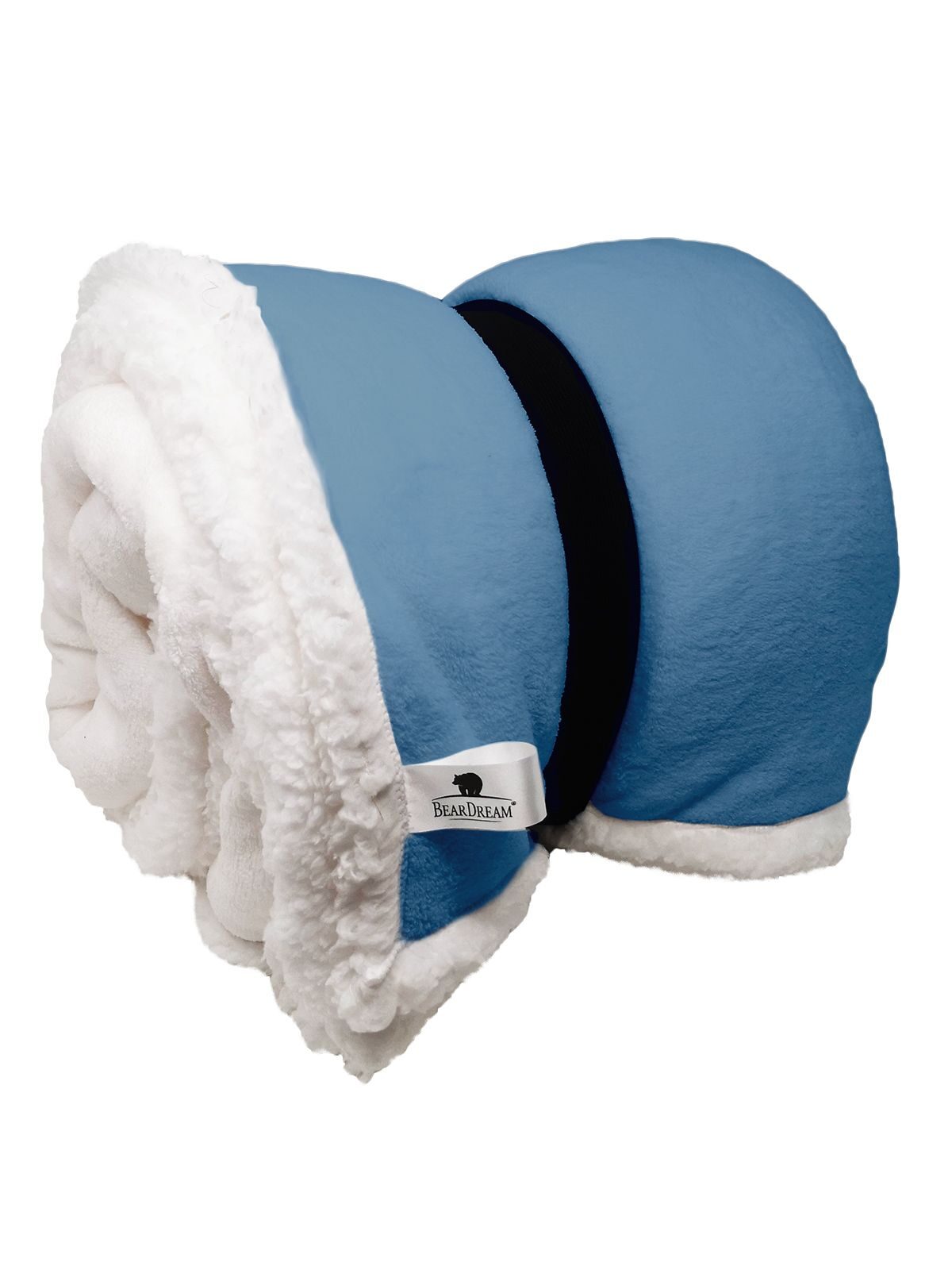 Sherpa Blanket 130x170 Herren Handtuch – Bear Dream – Farbe soft blue – individuell veredelbar