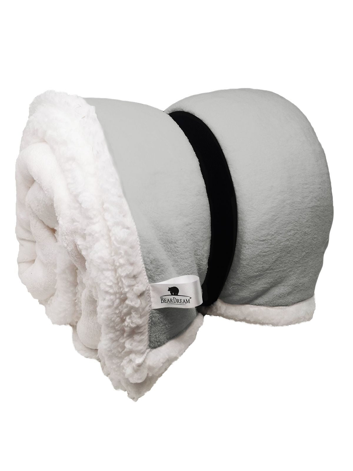 Sherpa Blanket 130x170 Herren Handtuch – Bear Dream – Farbe Hellgrau – individuell veredelbar