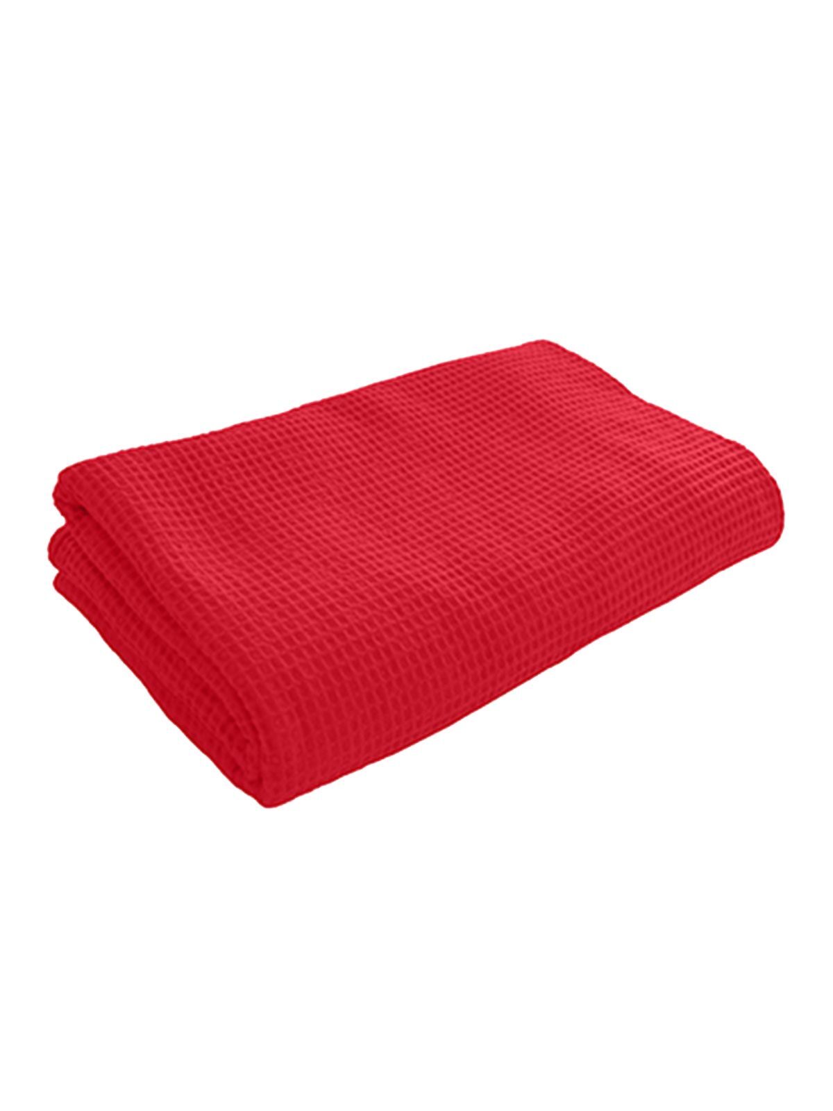 Waffle Cotton Blanket 150x200 Herren Handtuch – Bear Dream – Farbe Rot – individuell veredelbar
