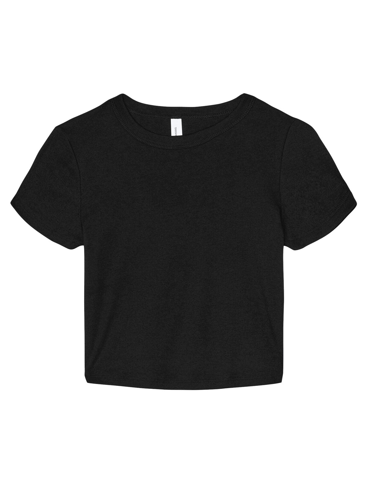 Micro Rib Baby Tee Damen T-Shirt – Bella+Canvas – Farbe Solid Black Blend – individuell veredelbar
