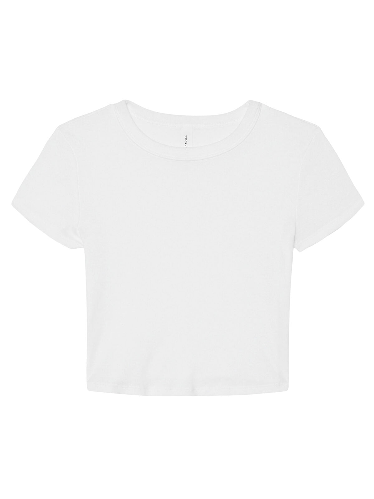 Micro Rib Baby Tee Damen T-Shirt – Bella+Canvas – Farbe Solid White Blend – individuell veredelbar
