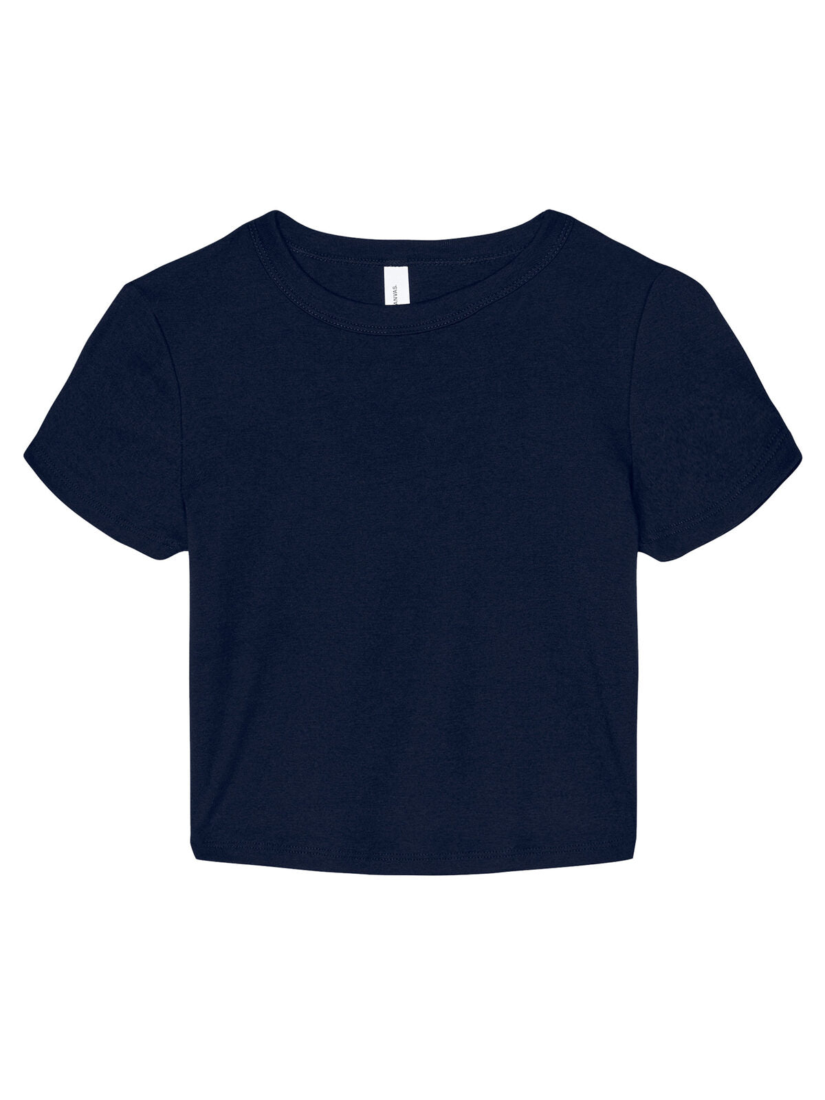 Micro Rib Baby Tee Damen T-Shirt – Bella+Canvas – Farbe Solid Navy Blend – individuell veredelbar