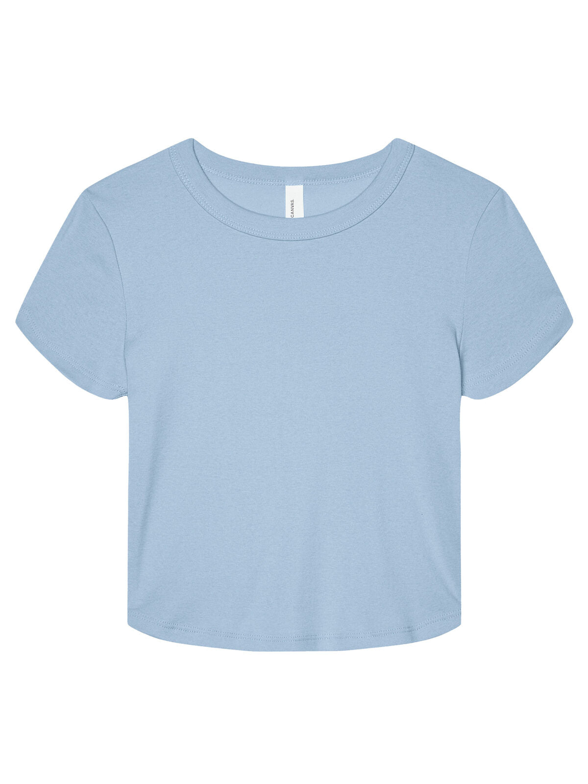 Micro Rib Baby Tee Damen T-Shirt – Bella+Canvas – Farbe Solid Baby Blue Blend – individuell veredelbar