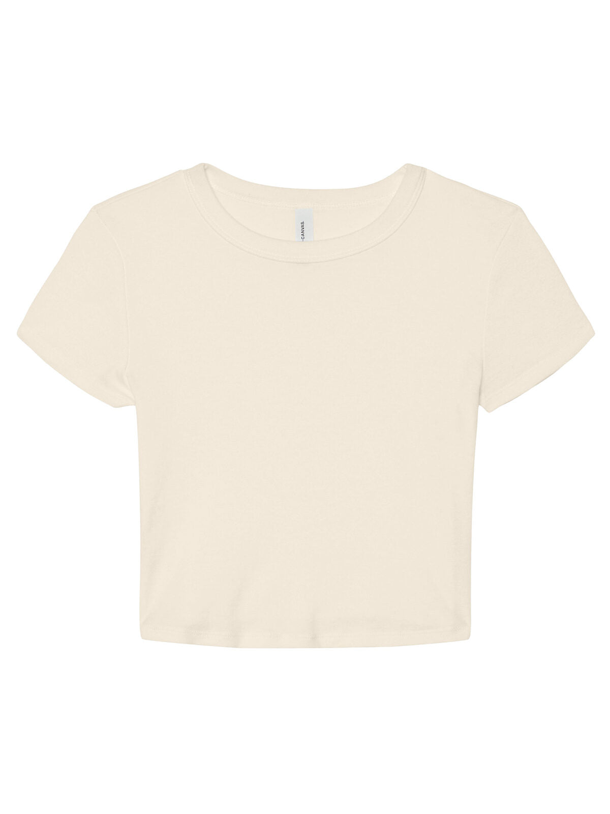 Micro Rib Baby Tee Damen T-Shirt – Bella+Canvas – Farbe Solid Natural Blend – individuell veredelbar