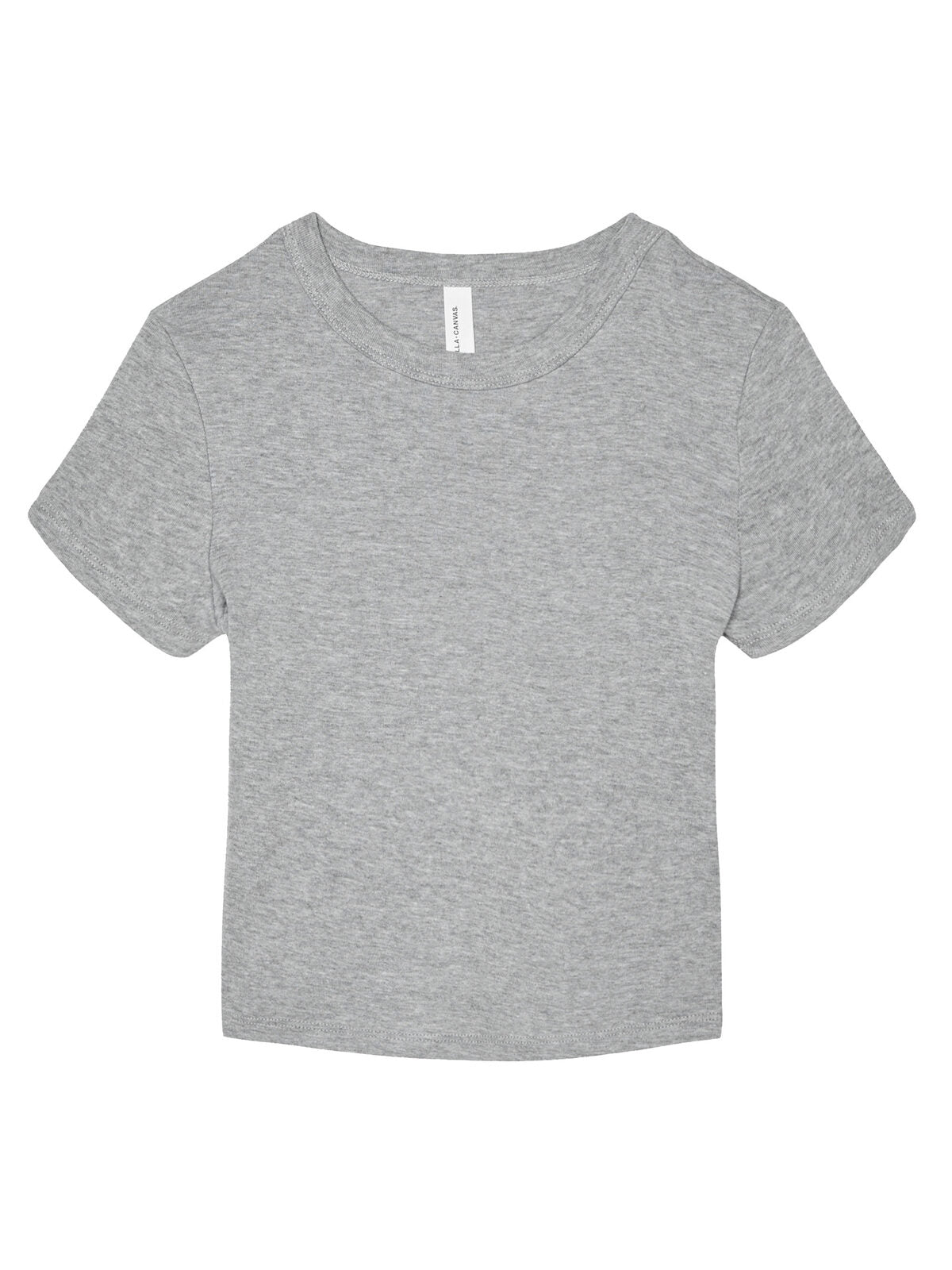 Micro Rib Baby Tee Damen T-Shirt – Bella+Canvas – Farbe Athletic Heather – individuell veredelbar