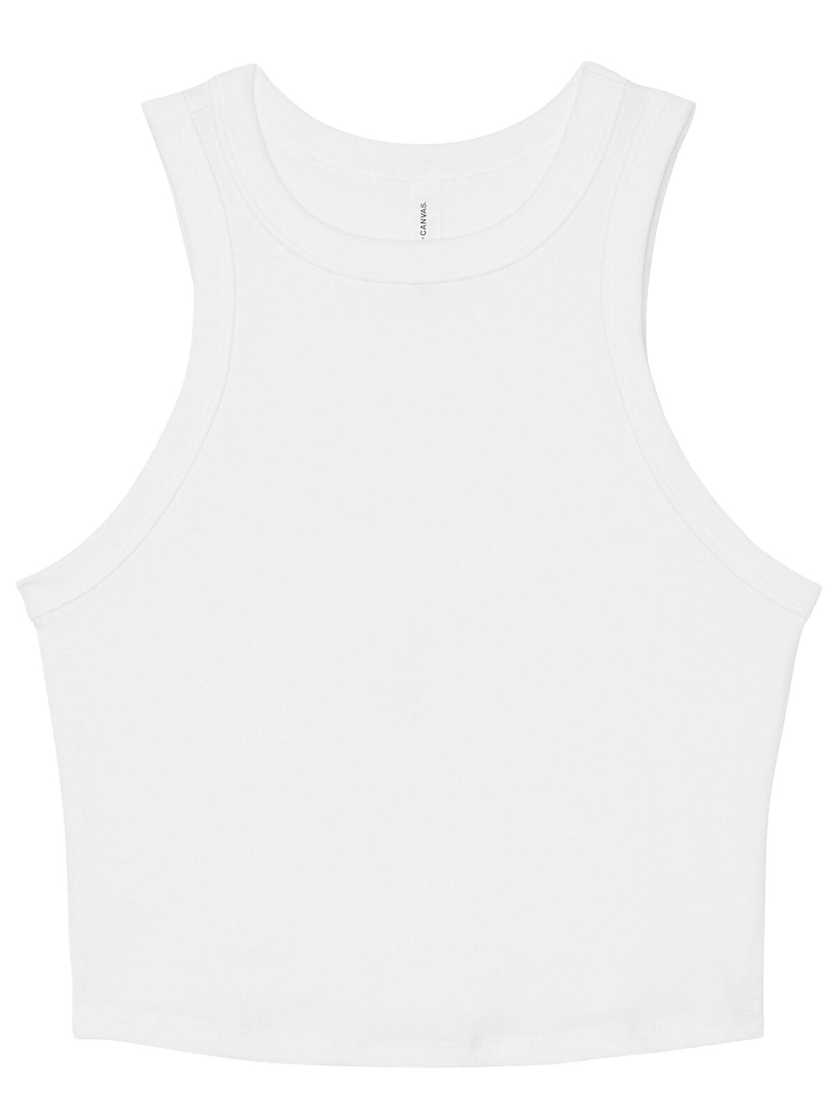 Micro Rib Racer Tank Damen T-Shirt – Bella+Canvas – Farbe Solid White Blend – individuell veredelbar