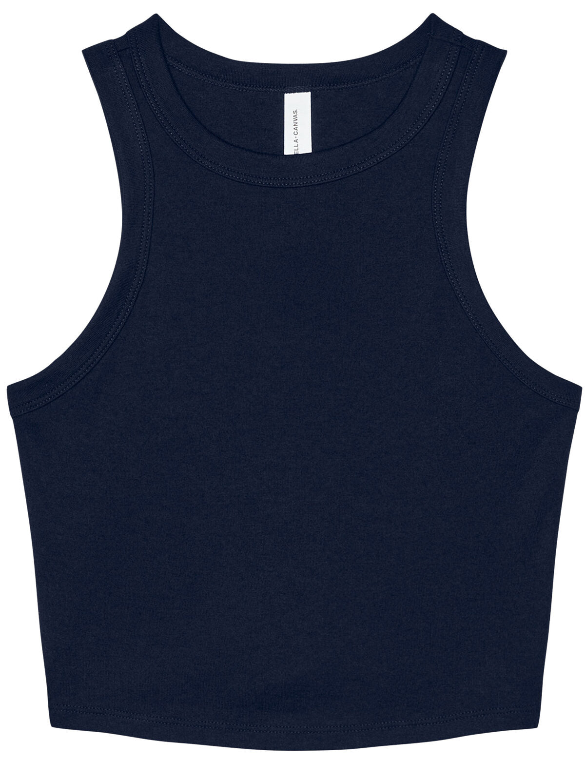 Micro Rib Racer Tank Damen T-Shirt – Bella+Canvas – Farbe Solid Navy Blend – individuell veredelbar