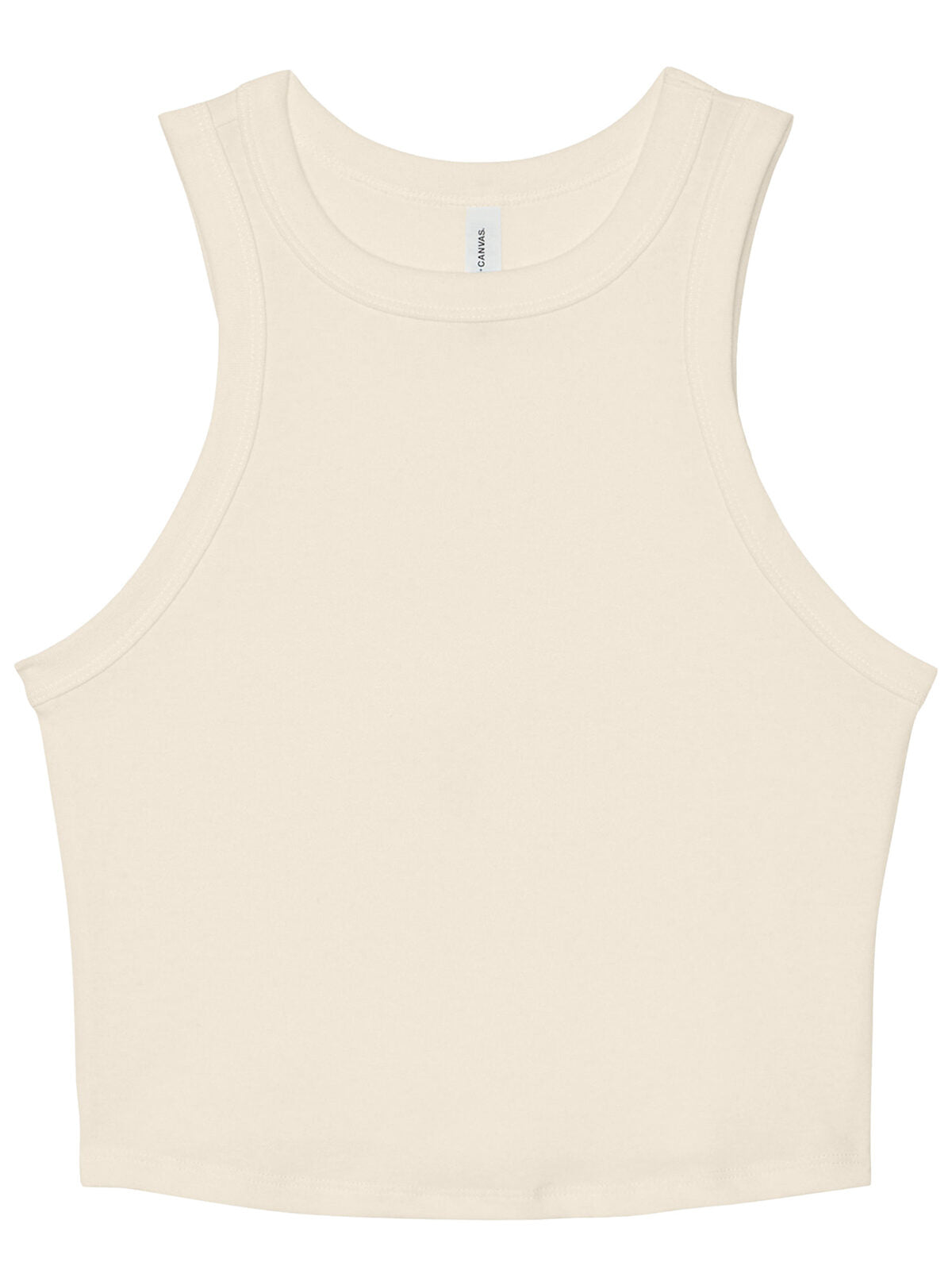 Micro Rib Racer Tank Damen T-Shirt – Bella+Canvas – Farbe Solid Natural Blend – individuell veredelbar