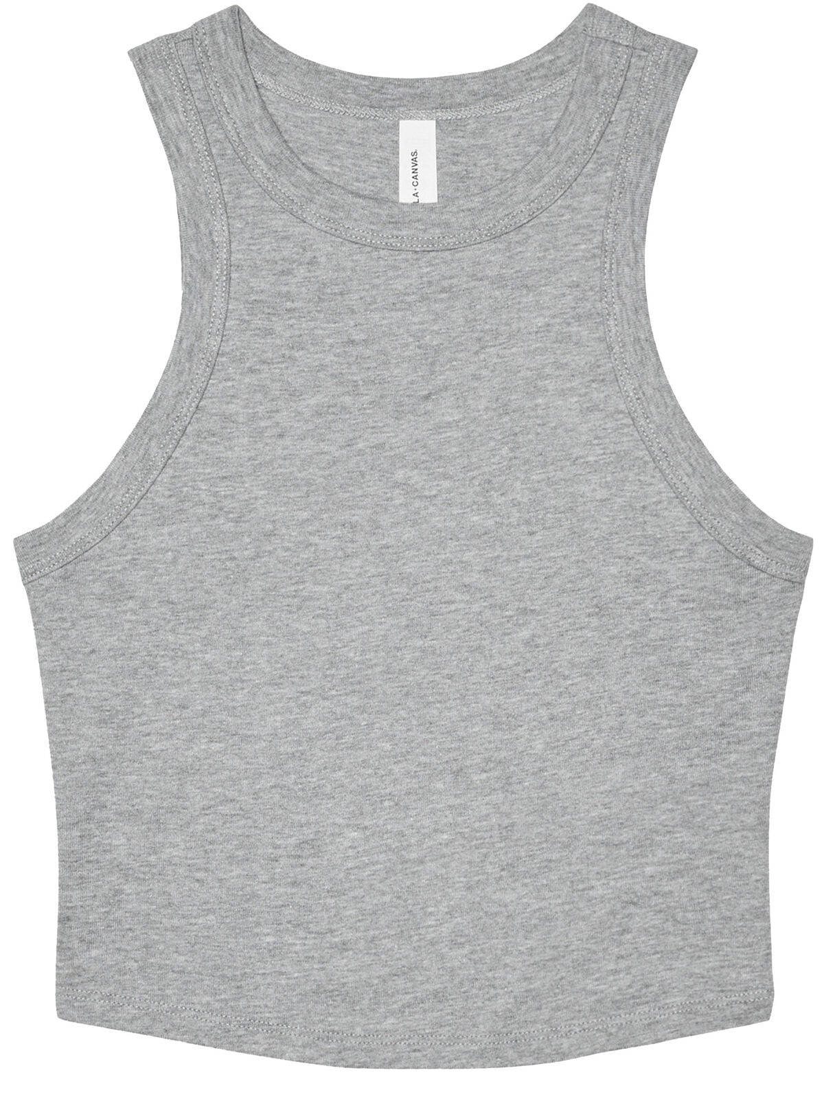 Micro Rib Racer Tank Damen T-Shirt – Bella+Canvas – Farbe Athletic Heather – individuell veredelbar