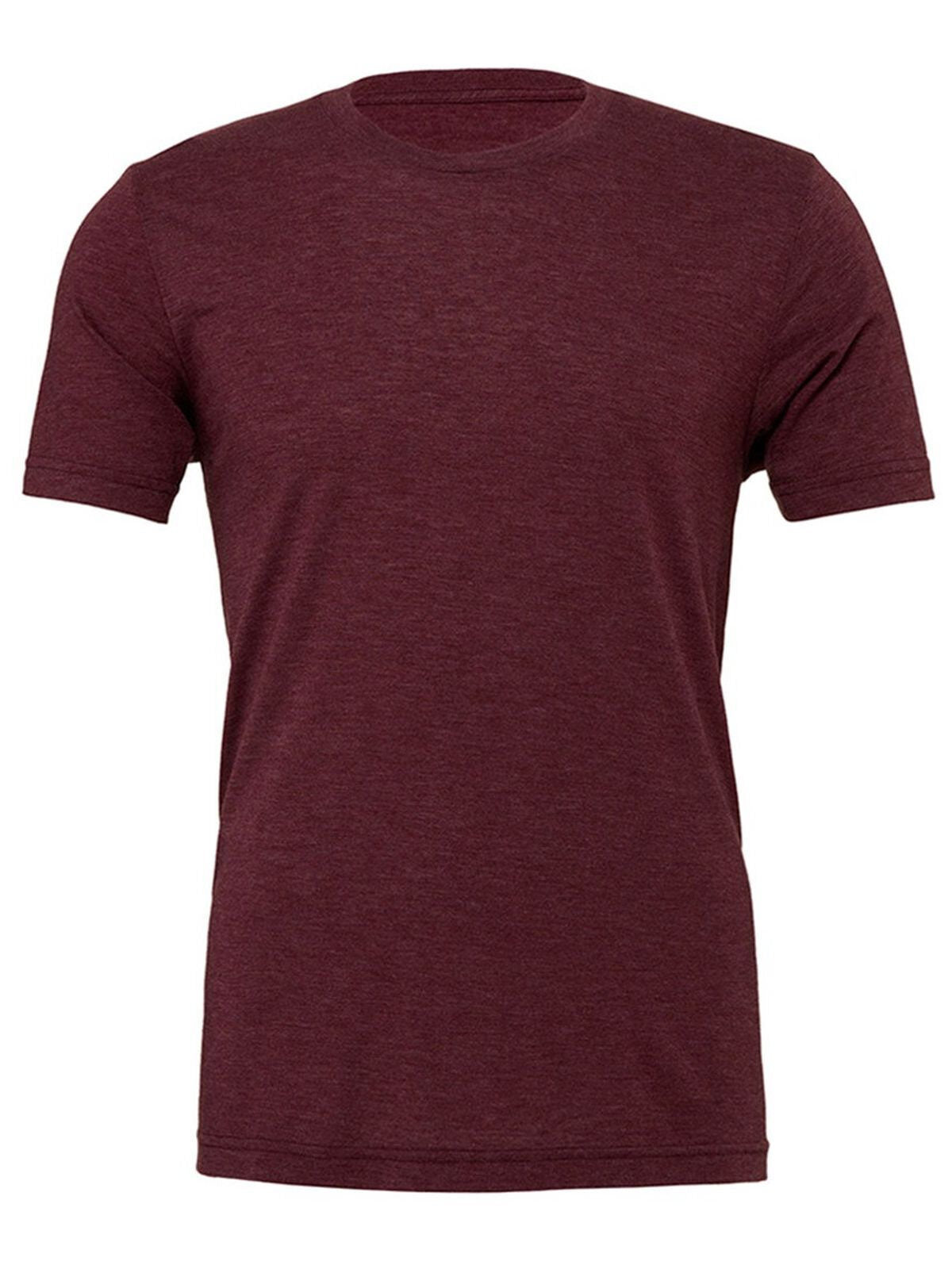 Triblend S/S Tee Unisex T-Shirt – Bella+Canvas – Farbe Maroon Triblend – individuell veredelbar