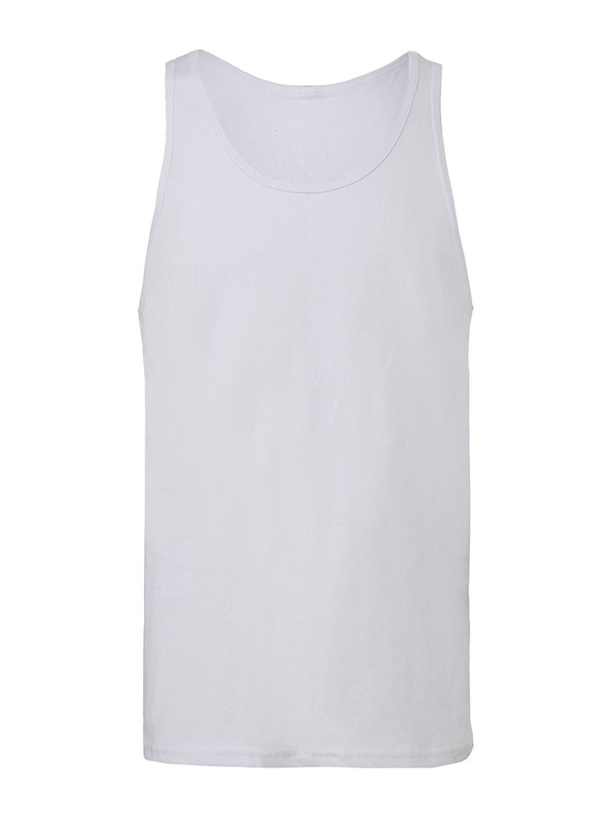 Jersey Tank Unisex T-Shirt – Bella+Canvas – Farbe Weiß – individuell veredelbar