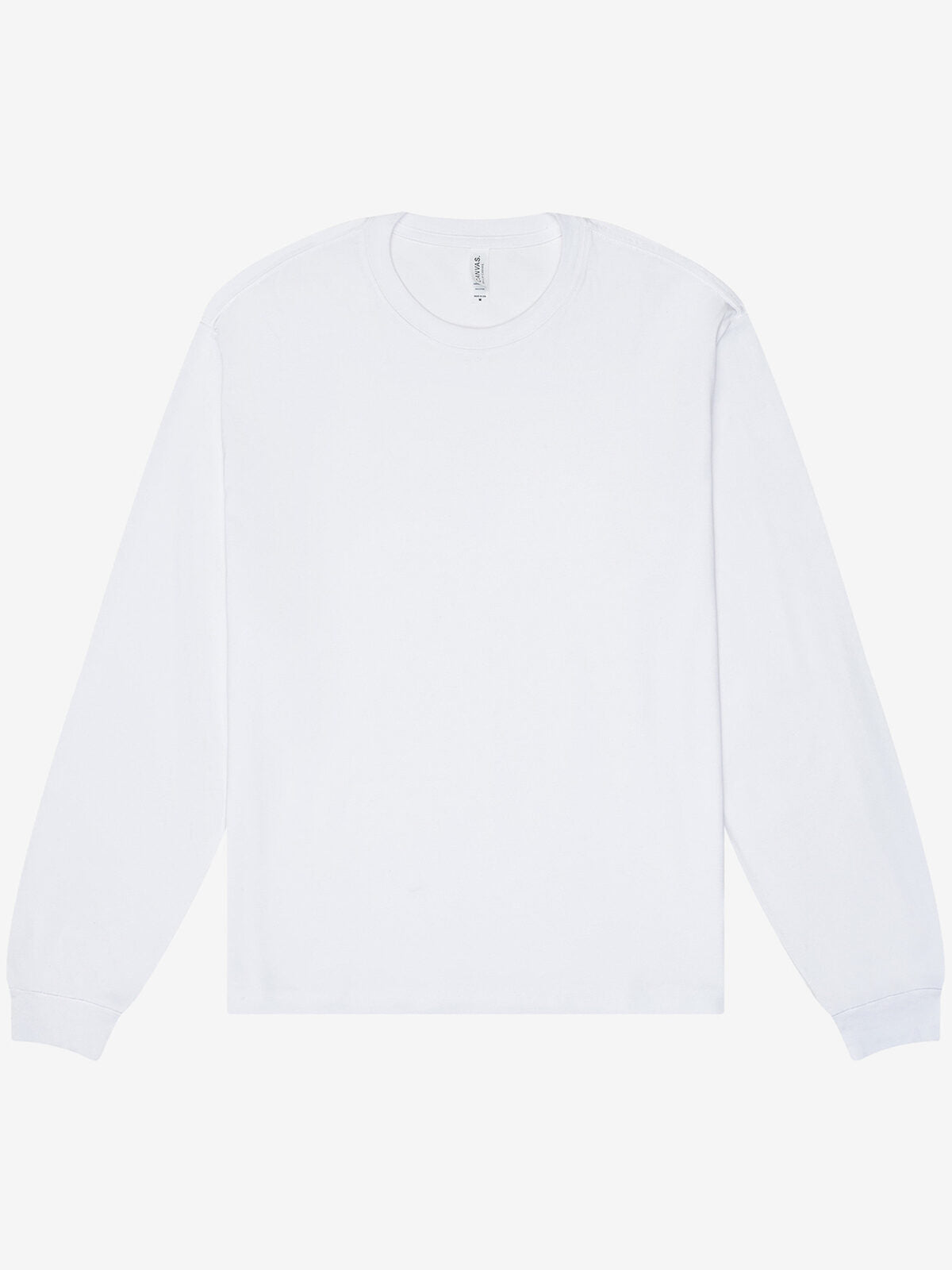Heavy Boxy Long Sleeve Tee Unisex T-Shirt – Bella+Canvas – Farbe Weiß – individuell veredelbar