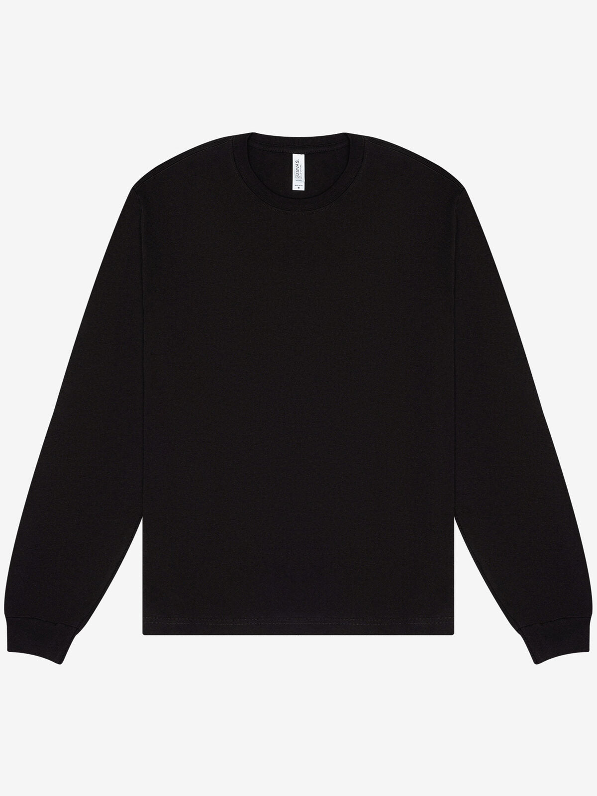 Heavy Boxy Long Sleeve Tee Unisex T-Shirt – Bella+Canvas – Farbe Schwarz – individuell veredelbar