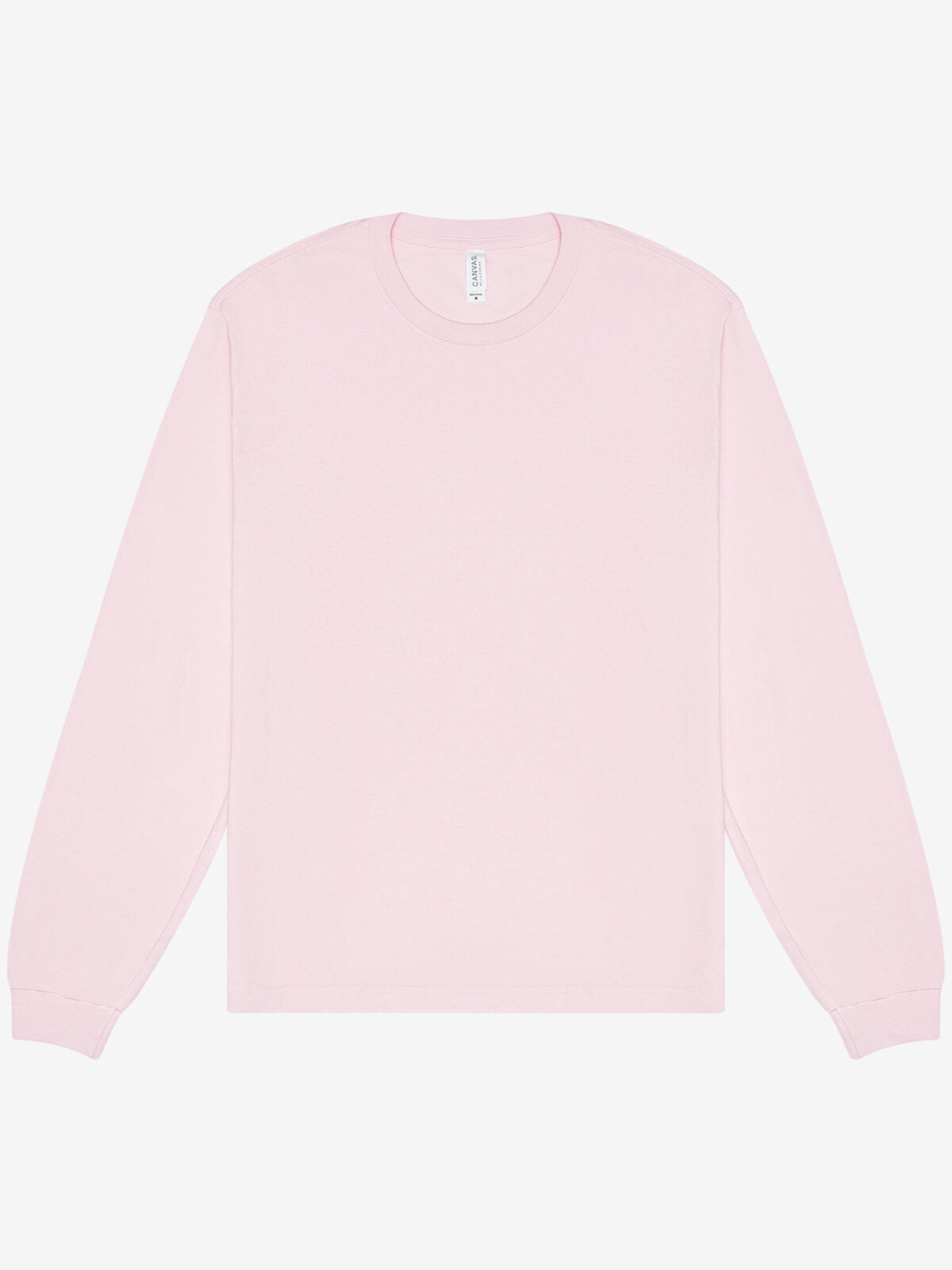 Heavy Boxy Long Sleeve Tee Unisex T-Shirt – Bella+Canvas – Farbe Soft Pink – individuell veredelbar