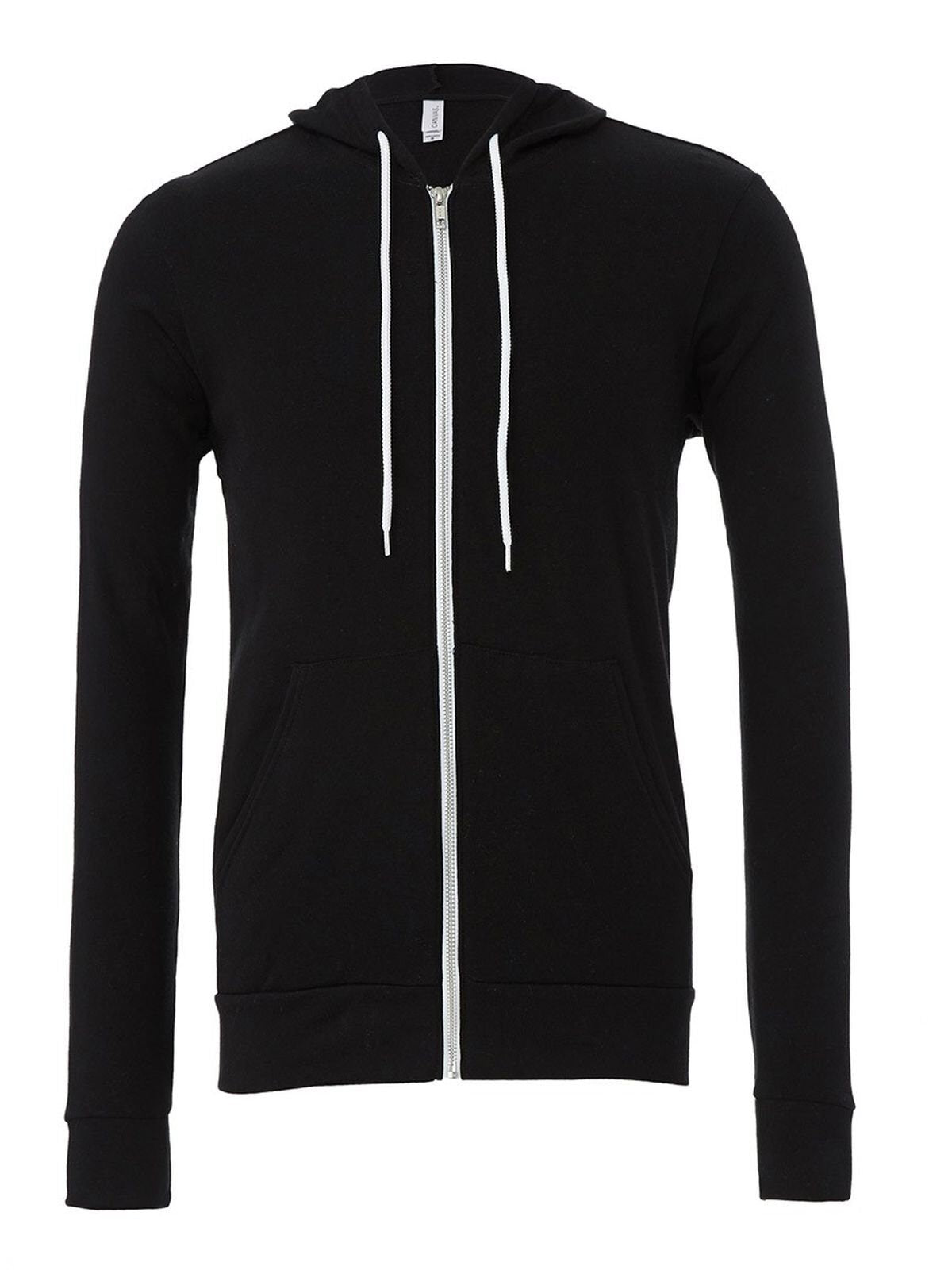 Unisex Sponge Fleece Full-Zip Hoodie Herren Sweatshirt / Hoodie – Bella+Canvas – Farbe Schwarz – individuell veredelbar