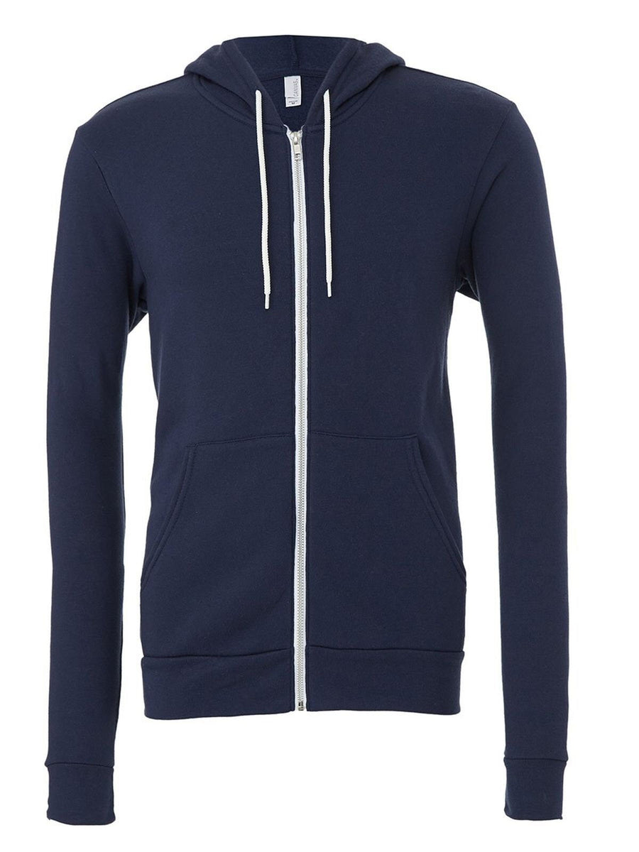 Unisex Felpa con cappuccio Full-Zip in pile spugnoso da uomo – Bella+Canvas