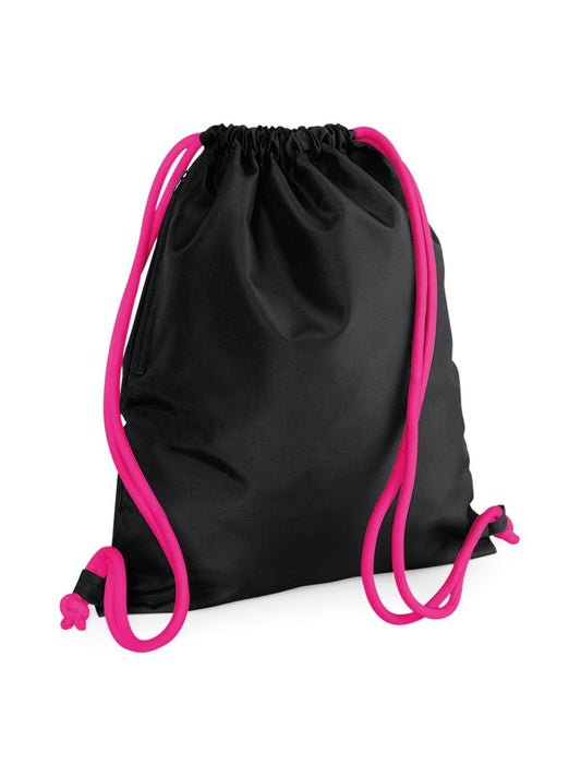 Icon Gymsac Herren Tasche / Rucksack – Bag Base – Farbe black/fuchsia – individuell veredelbar