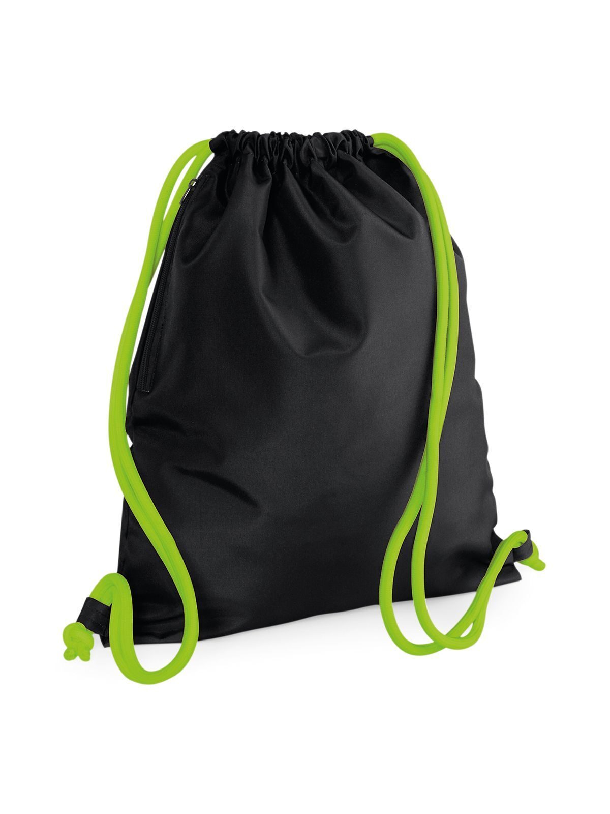 Icon Gymsac Herren Tasche / Rucksack – Bag Base – Farbe black/lime green – individuell veredelbar
