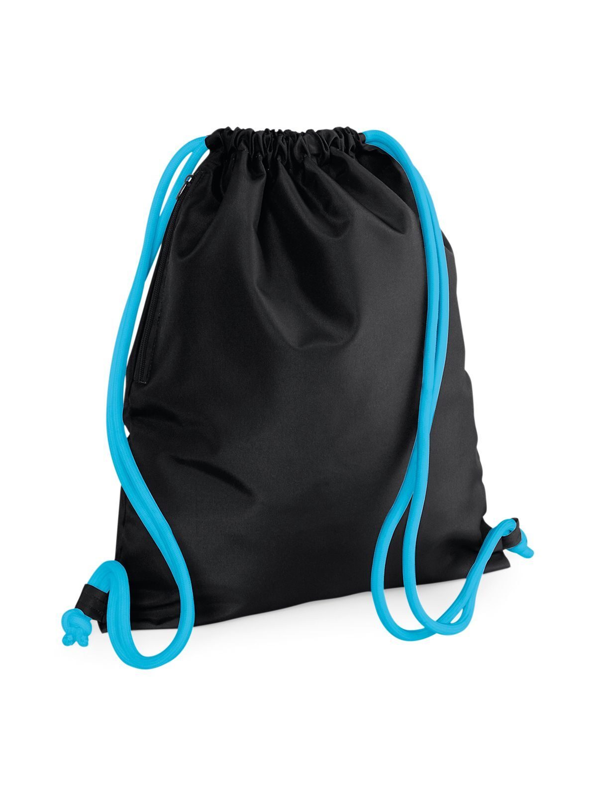 Icon Gymsac Herren Tasche / Rucksack – Bag Base – Farbe black/surf blue – individuell veredelbar