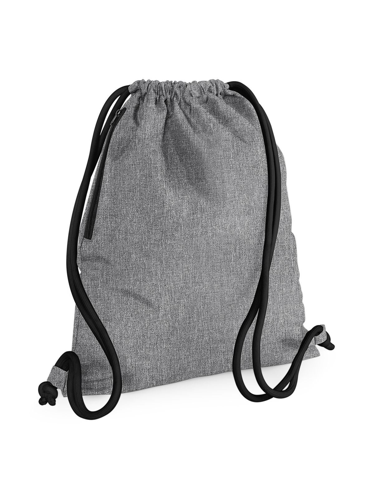 Icon Gymsac Herren Tasche / Rucksack – Bag Base – Farbe grey marl/black – individuell veredelbar