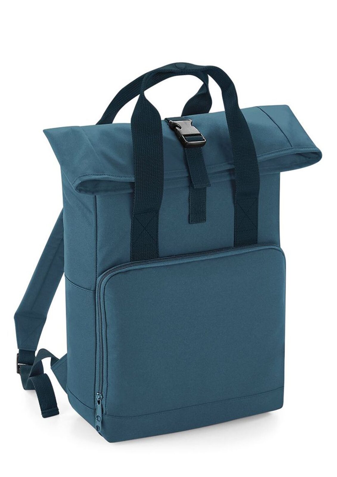 Recycled Twin Handle Roll-Top Backpack Herren Tasche / Rucksack – Bag Base – Farbe airforce blue – individuell veredelbar