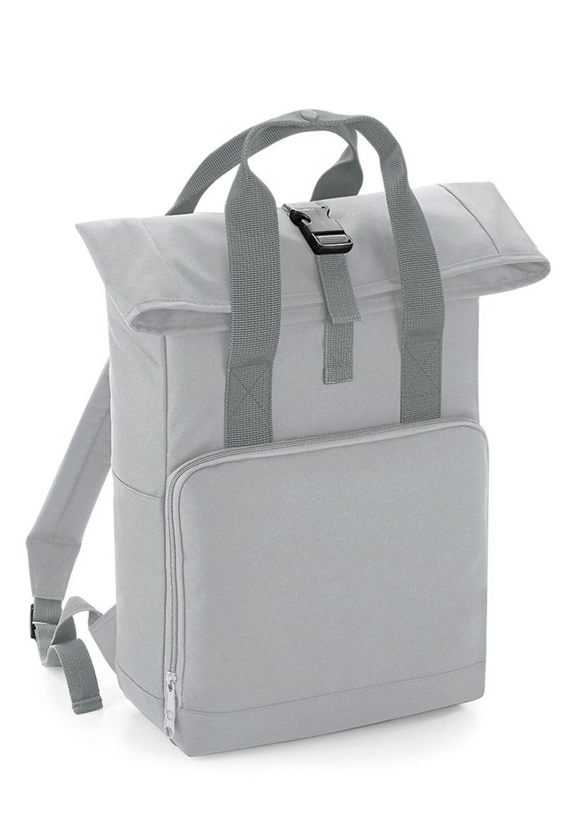 Recycled Twin Handle Roll-Top Backpack Herren Tasche / Rucksack – Bag Base – Farbe Hellgrau – individuell veredelbar