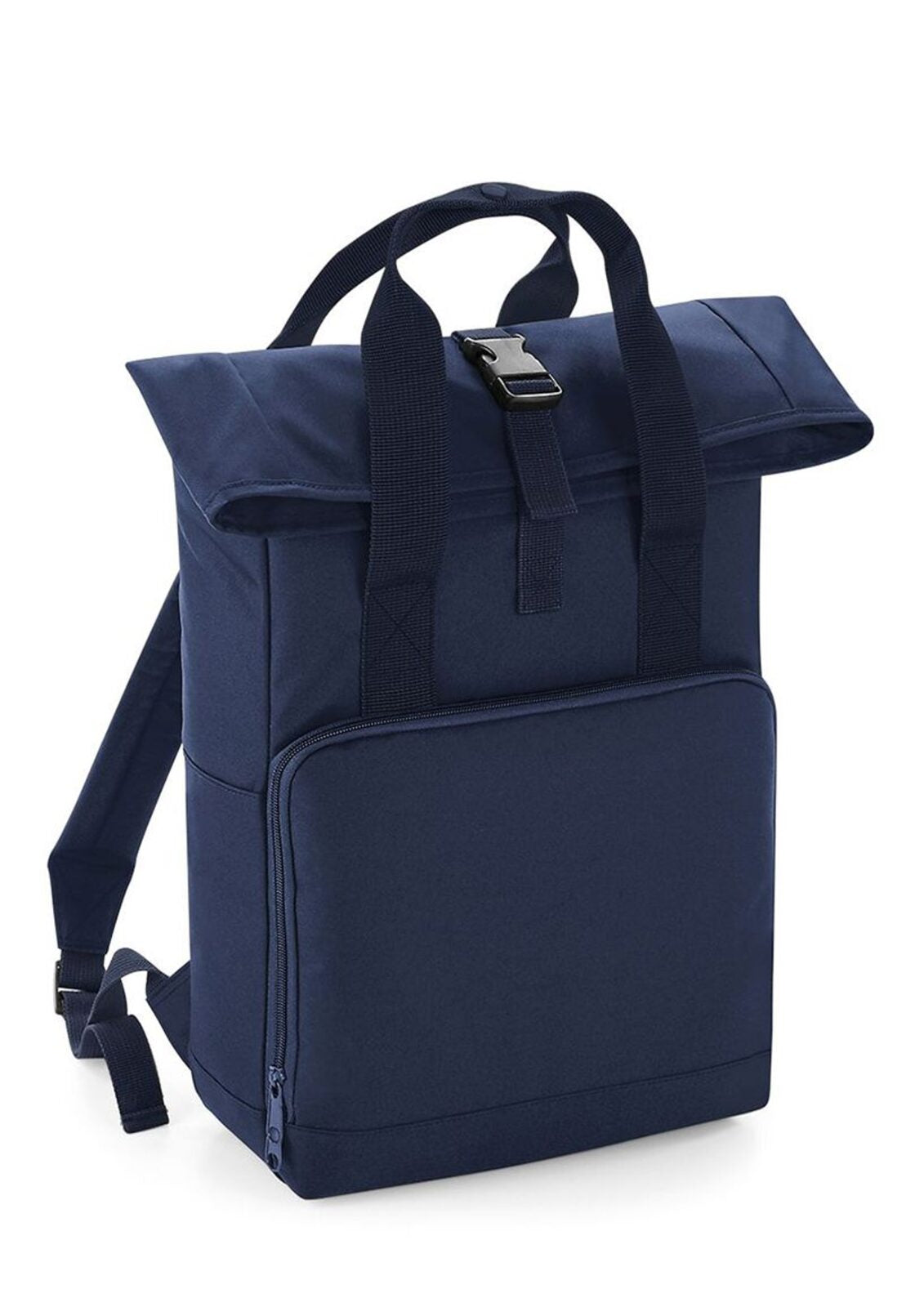 Recycled Twin Handle Roll-Top Backpack Herren Tasche / Rucksack – Bag Base – Farbe navy dusk – individuell veredelbar