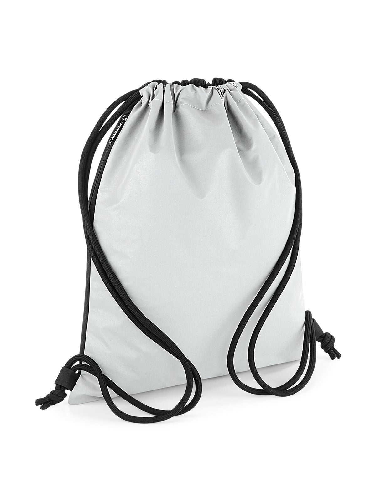 Reflective Gymsac Herren Tasche / Rucksack – Bag Base – Farbe Silver Reflective – individuell veredelbar