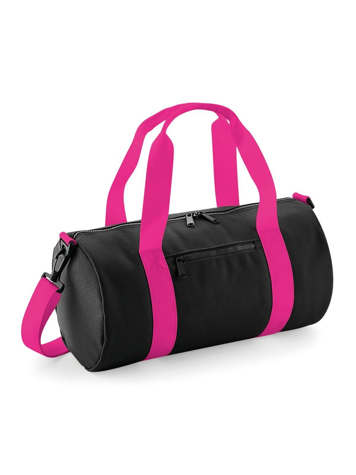 Mini Barrel Bag Herren Tasche / Rucksack – Bag Base – Farbe black/fuchsia – individuell veredelbar