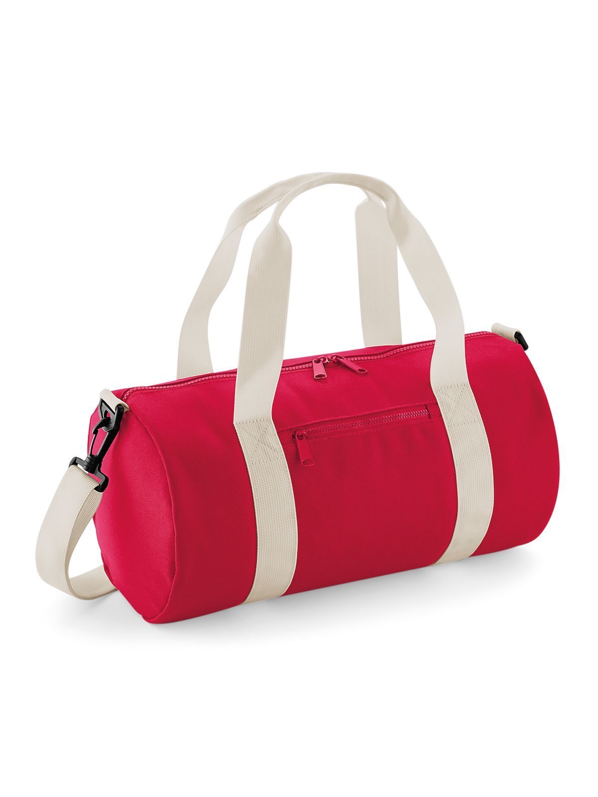 Mini Barrel Bag Herren Tasche / Rucksack – Bag Base – Farbe classic red/off white – individuell veredelbar