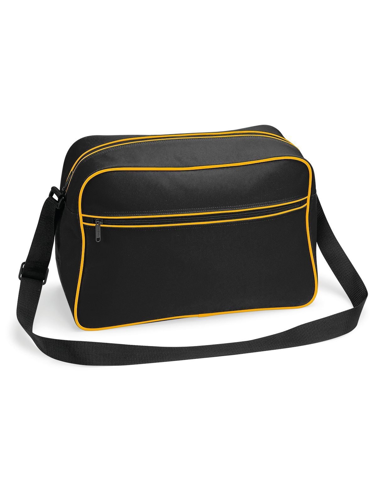 Retro Shoulder Bag Herren Tasche / Rucksack – Bag Base – Farbe black/gold – individuell veredelbar