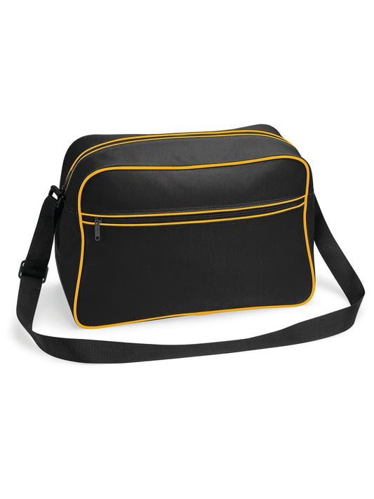 Retro Shoulder Bag Herren Tasche / Rucksack – Bag Base – Farbe black/gold – individuell veredelbar